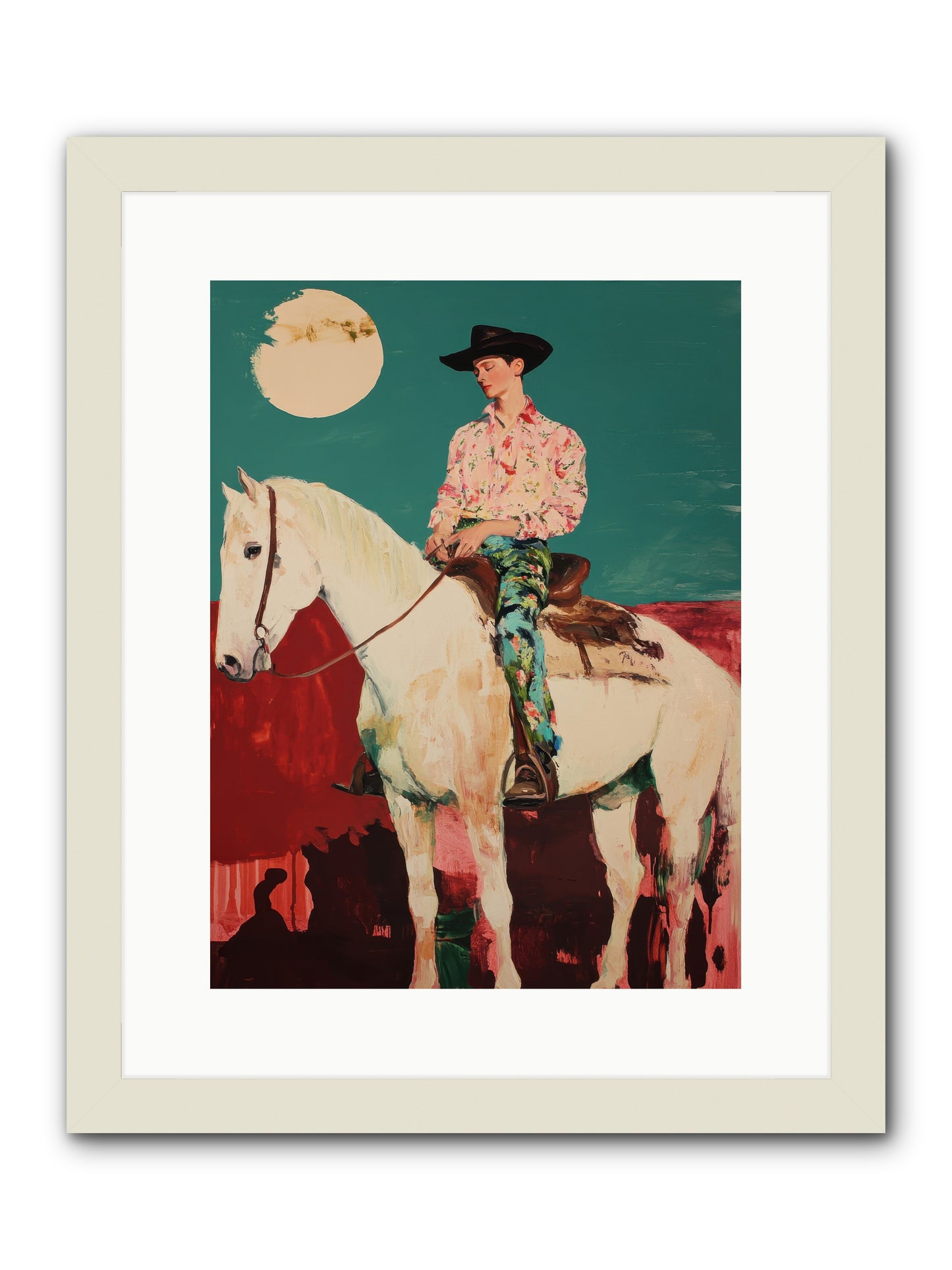 Aristocrat of the Range -- Framed Print - White 12x16