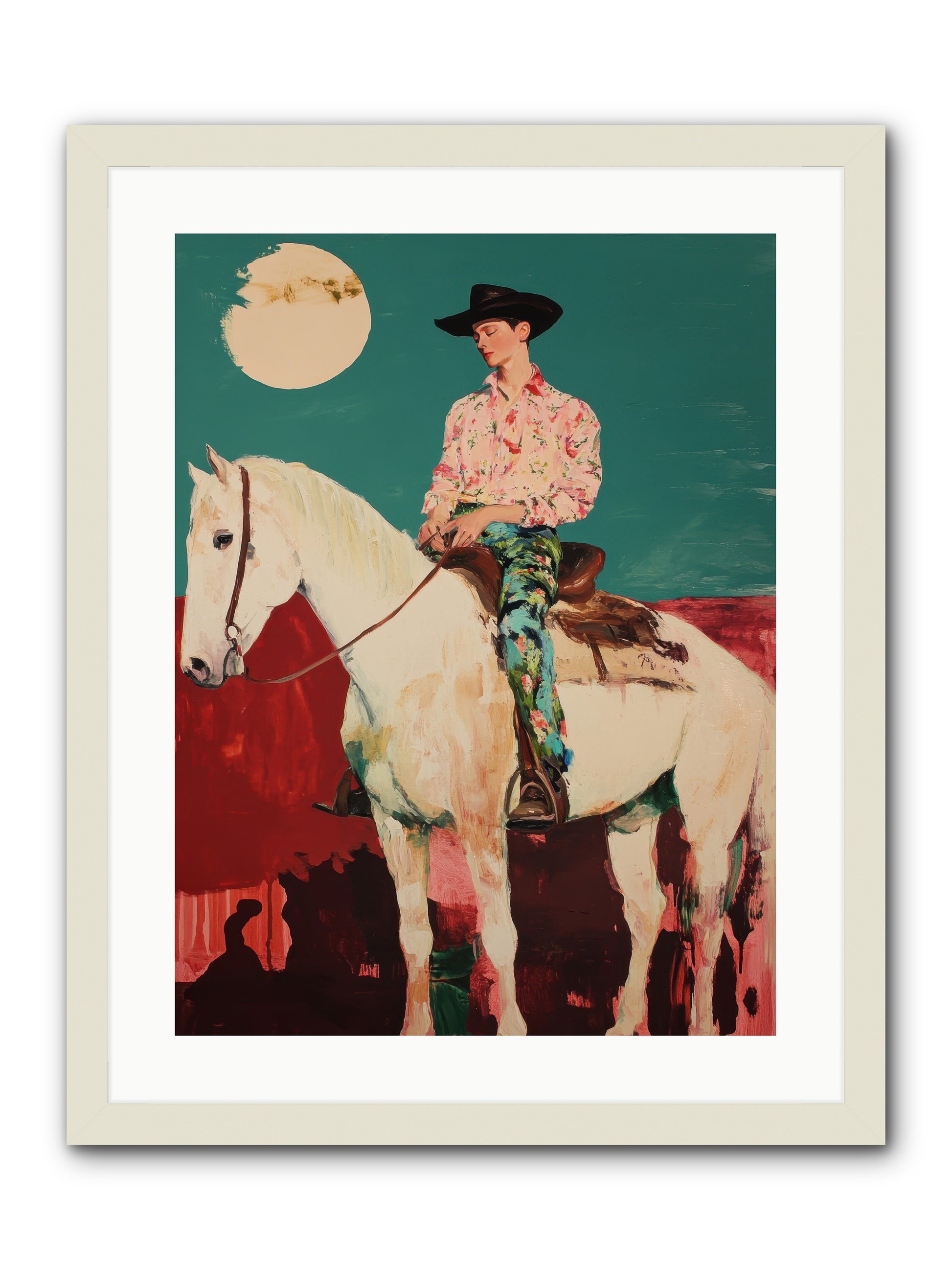 Aristocrat of the Range -- Framed Print - White 18x24