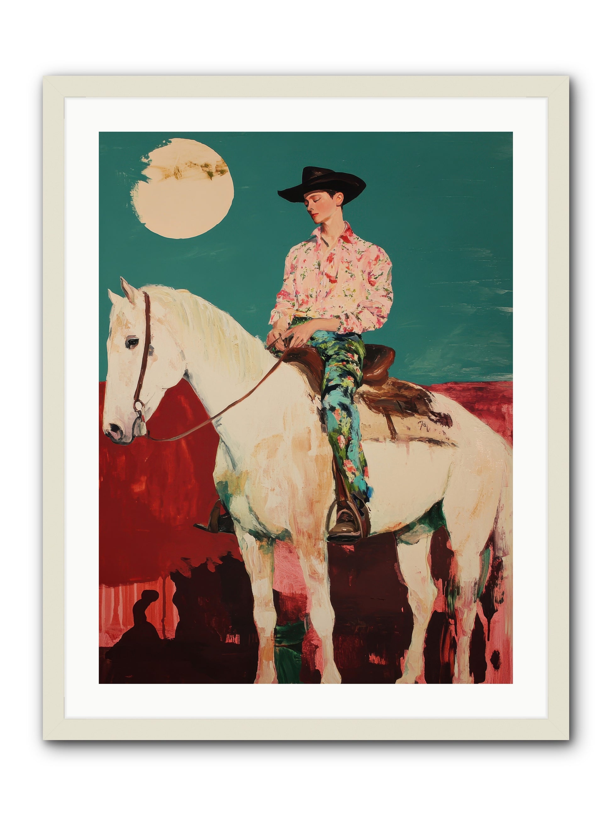 Aristocrat of the Range -- Framed Print - White 24x32