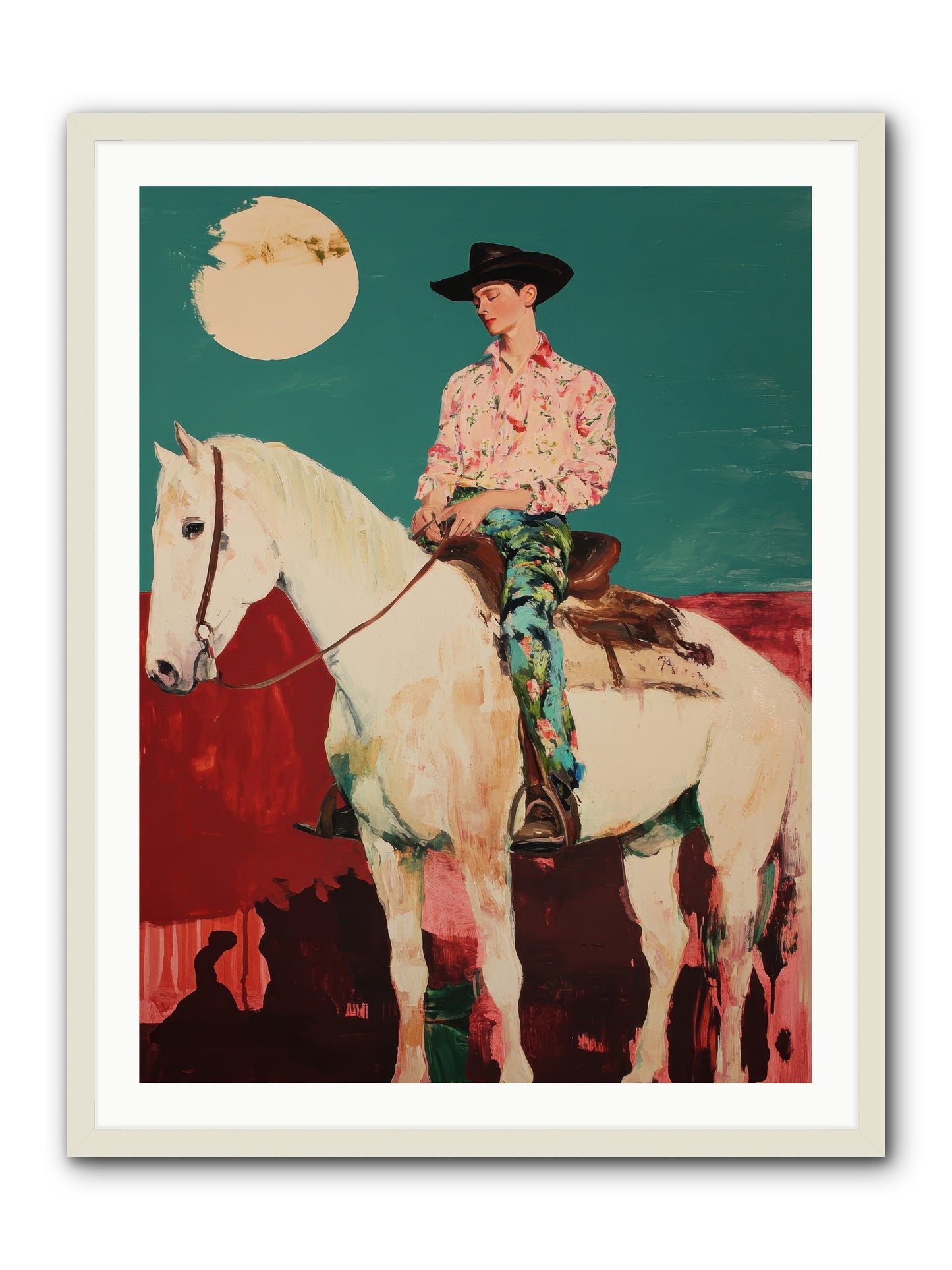 Aristocrat of the Range -- Framed Print - White 30x40