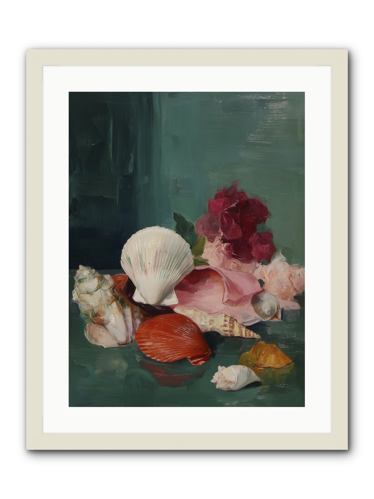 Arranged in Silence -- Framed Print - White 18x24