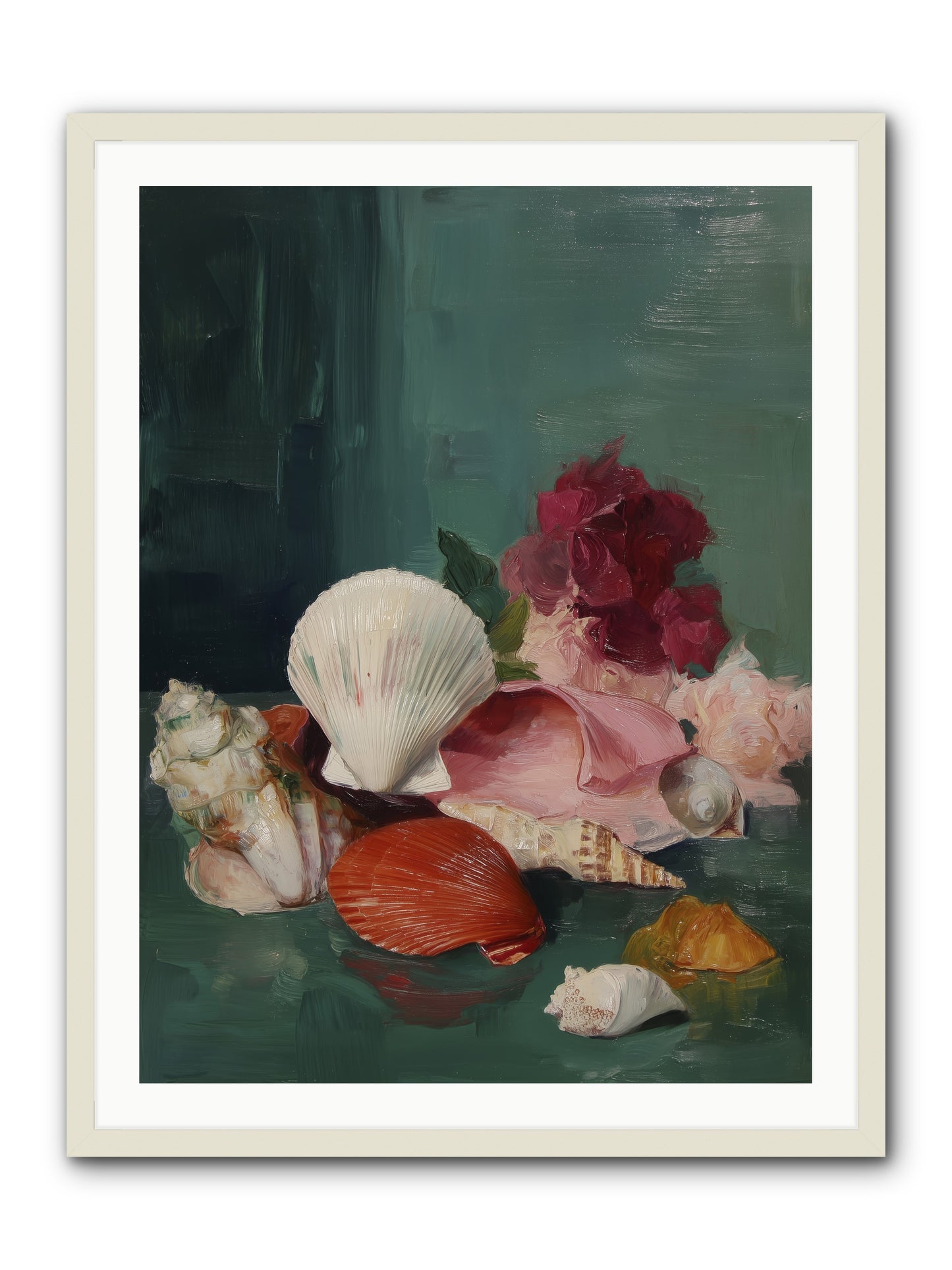 Arranged in Silence -- Framed Print - White 30x40