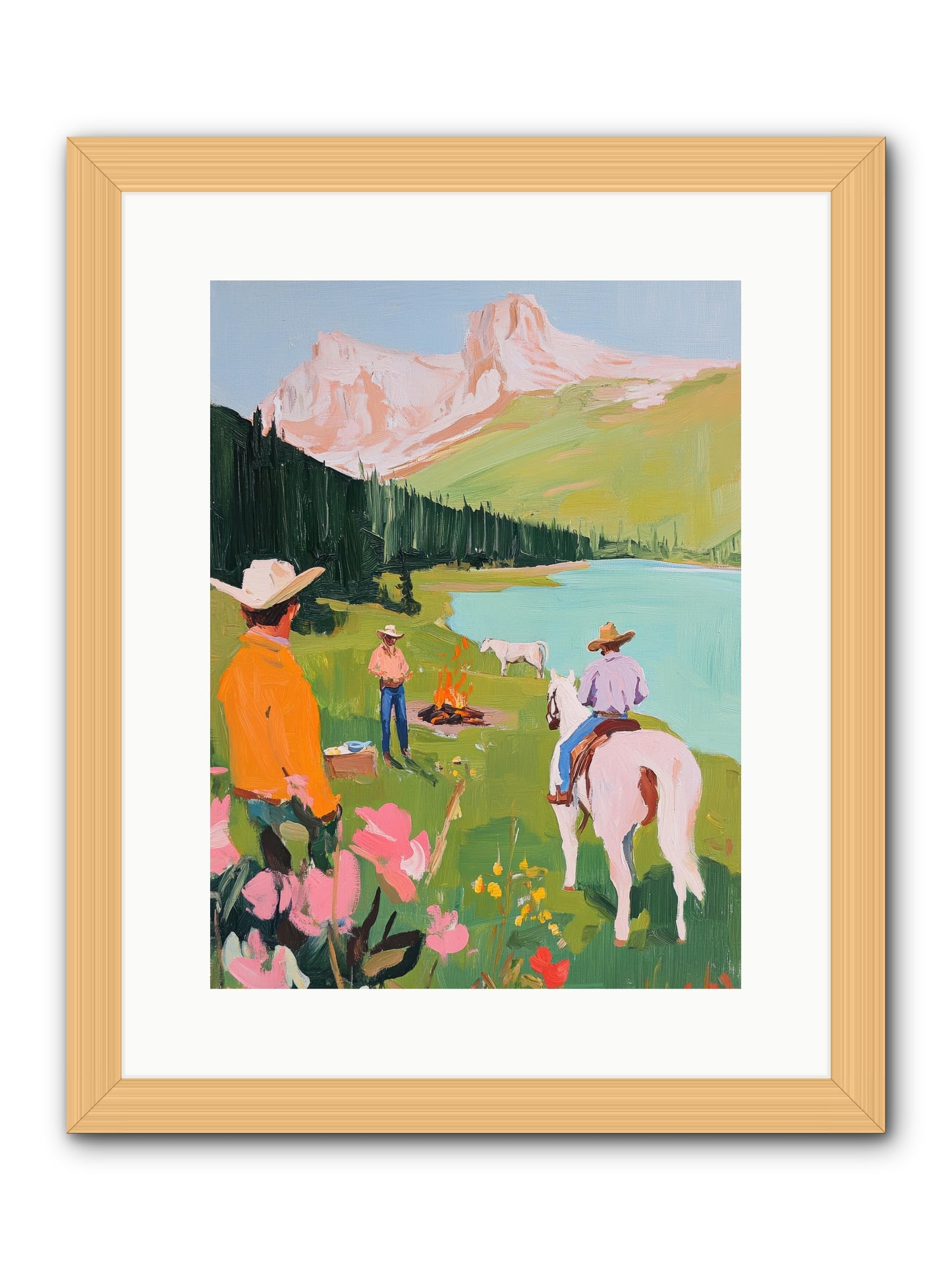Arroyo Crossing No.1  -- Framed Print - Natural 12x16