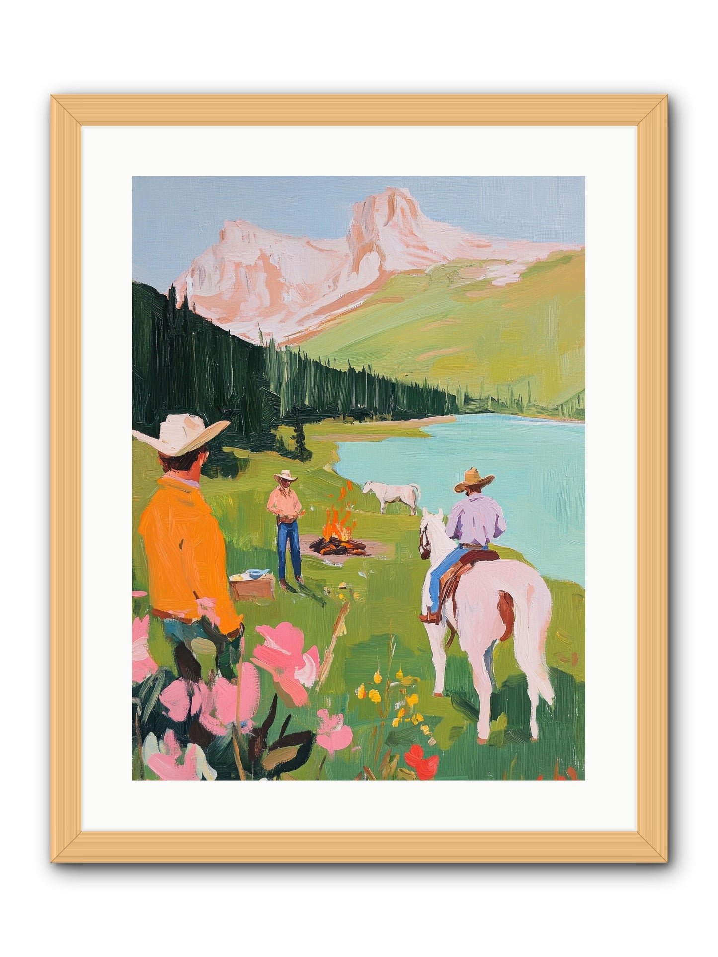 Arroyo Crossing No.1  -- Framed Print - Natural 18x24