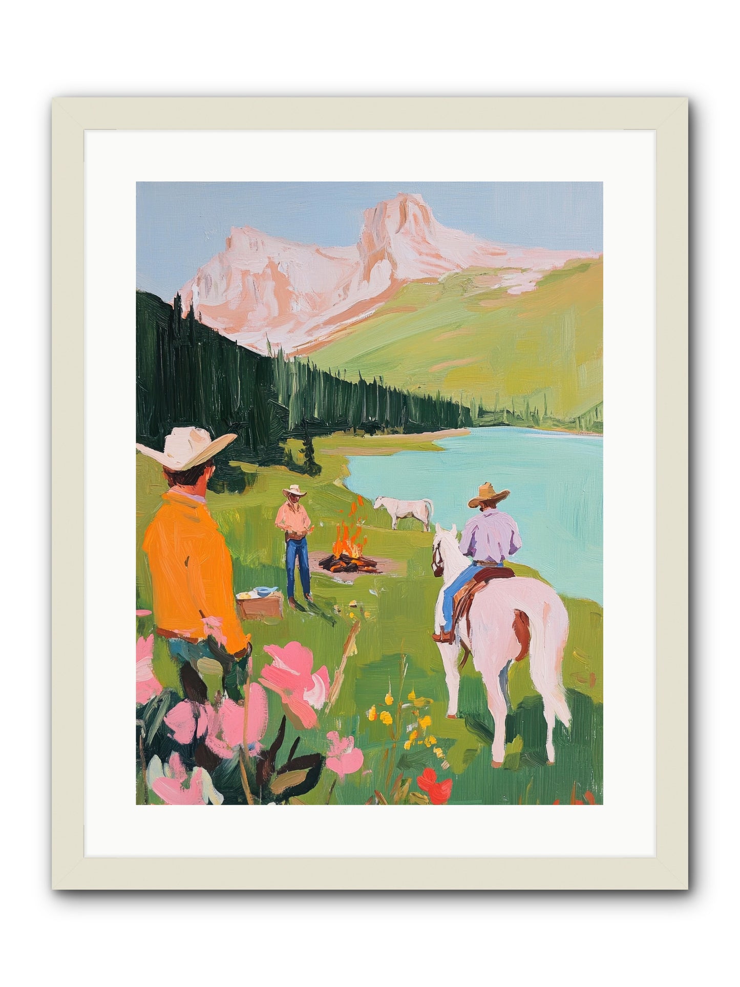 Arroyo Crossing No.1  -- Framed Print - White 18x24