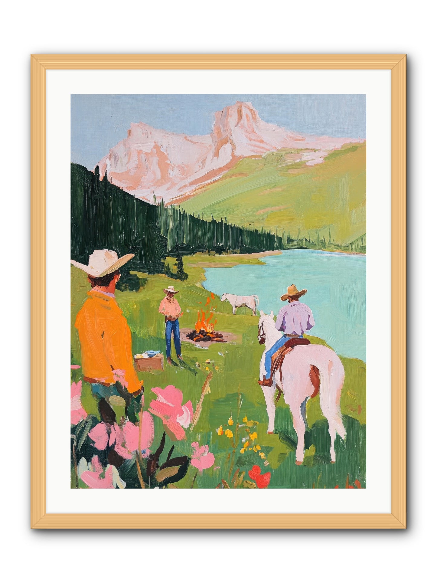 Arroyo Crossing No.1  -- Framed Print - Natural 24x32