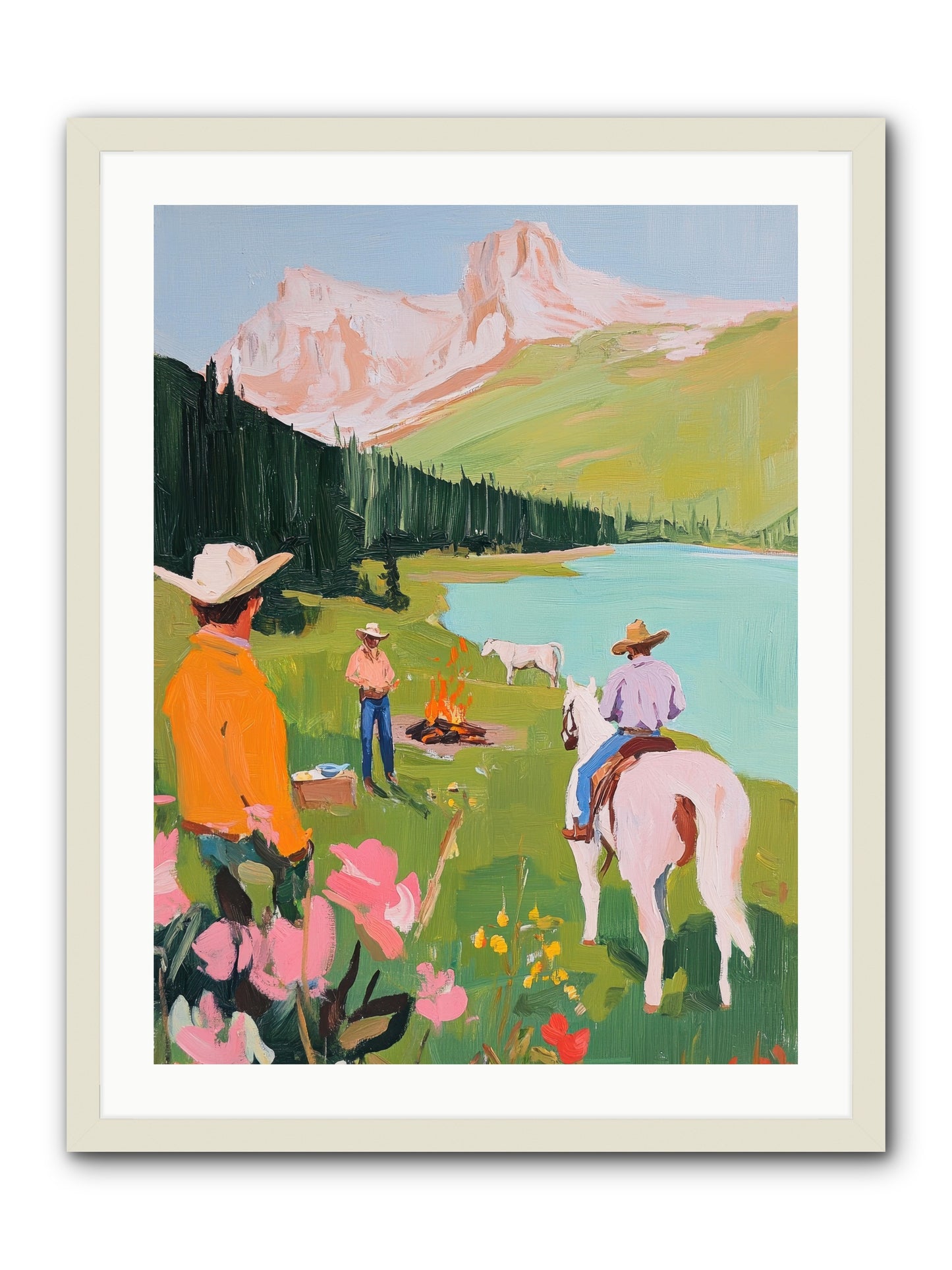 Arroyo Crossing No.1  -- Framed Print - White 24x32