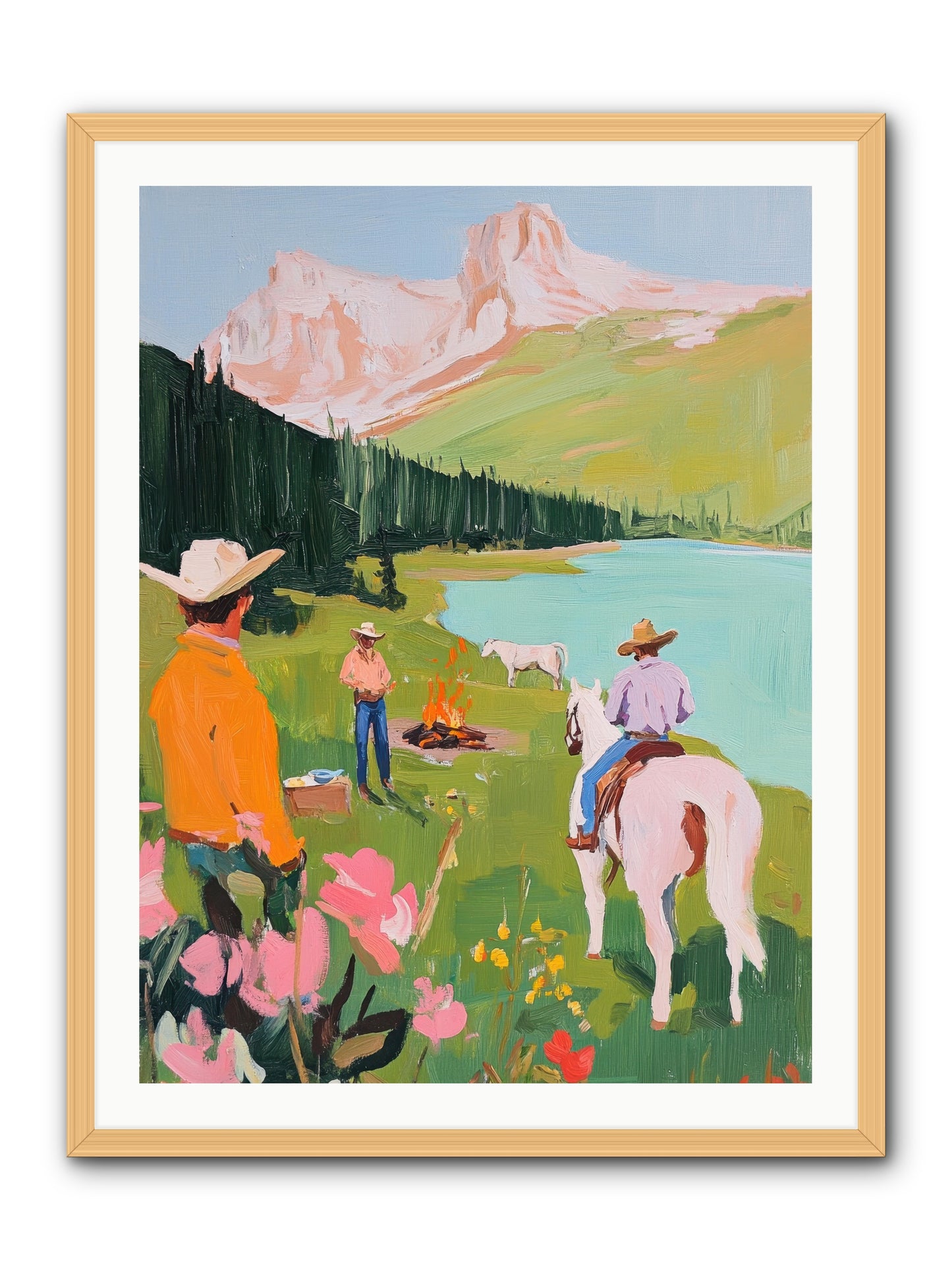 Arroyo Crossing No.1  -- Framed Print - Natural 30x40