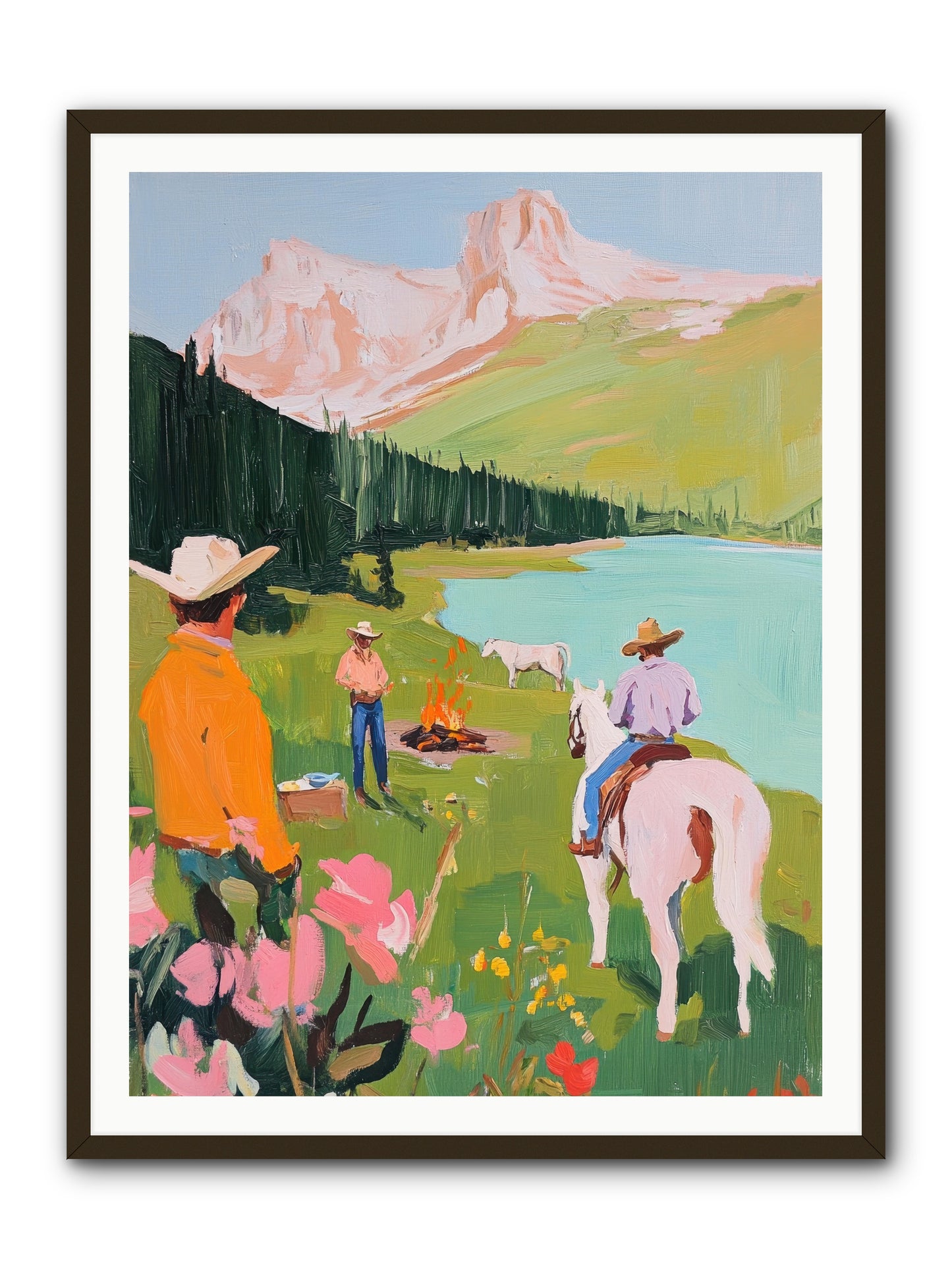 Arroyo Crossing No.1  -- Framed Print - Black 36x48