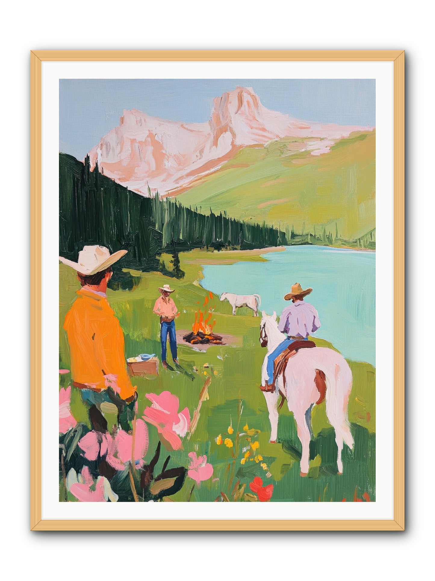 Arroyo Crossing No.1  -- Framed Print - Natural 36x48