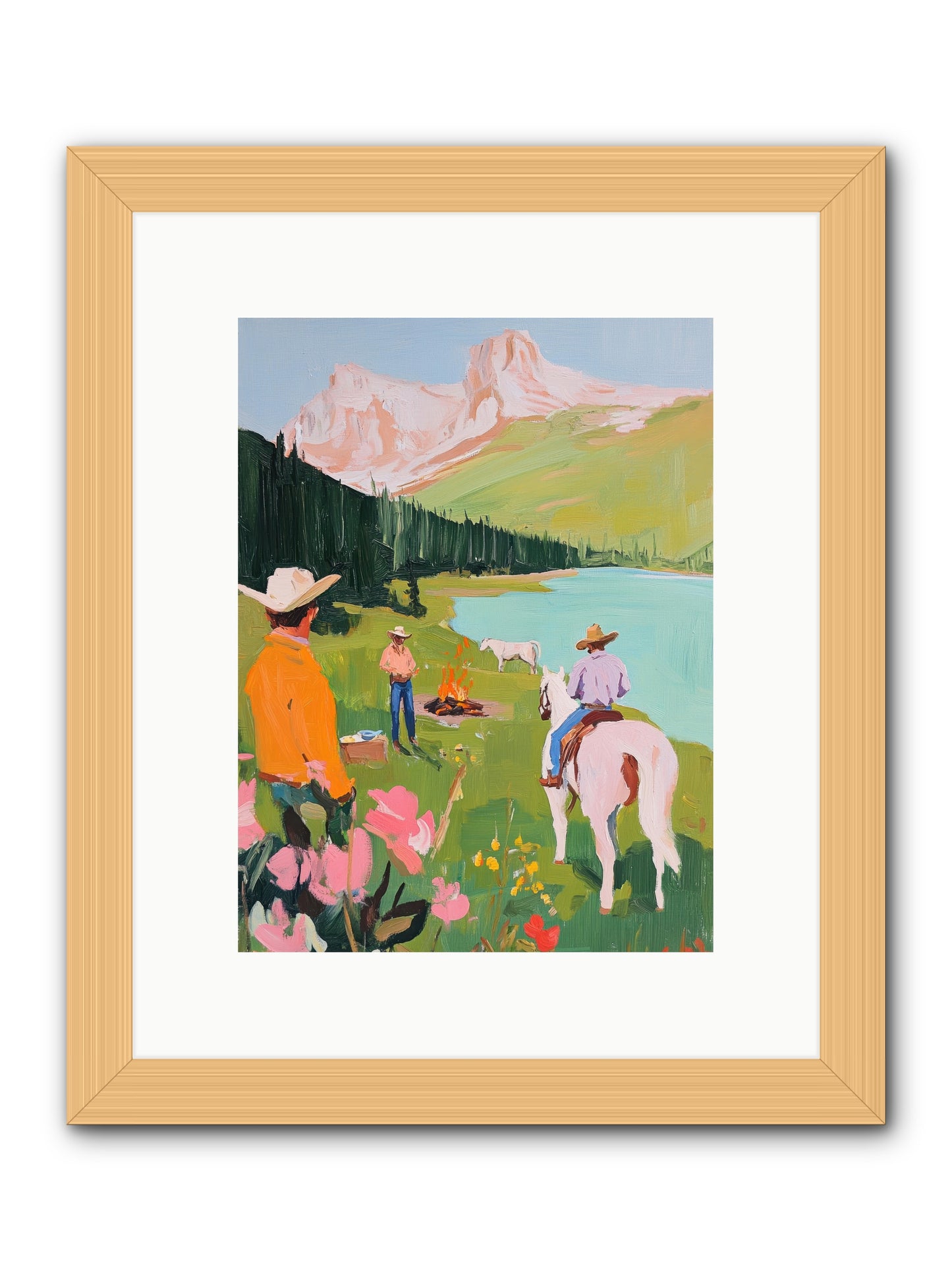 Arroyo Crossing No.1  -- Framed Print - Natural 9x12