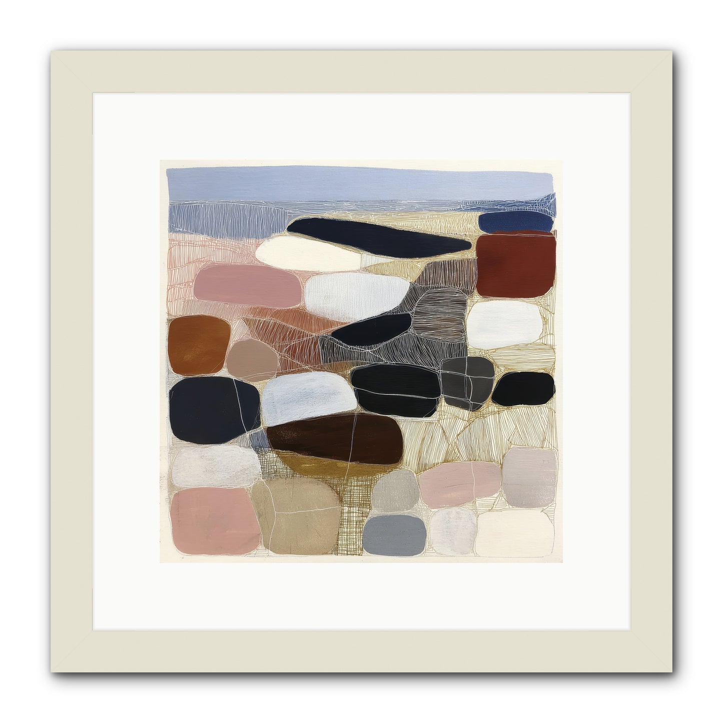 Ash -- Framed Print - White 12x12