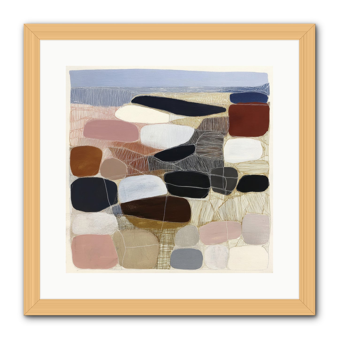Ash -- Framed Print - Natural 16x16
