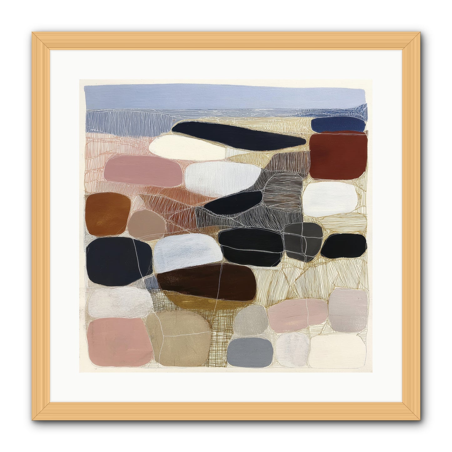 Ash -- Framed Print - Natural 20x20