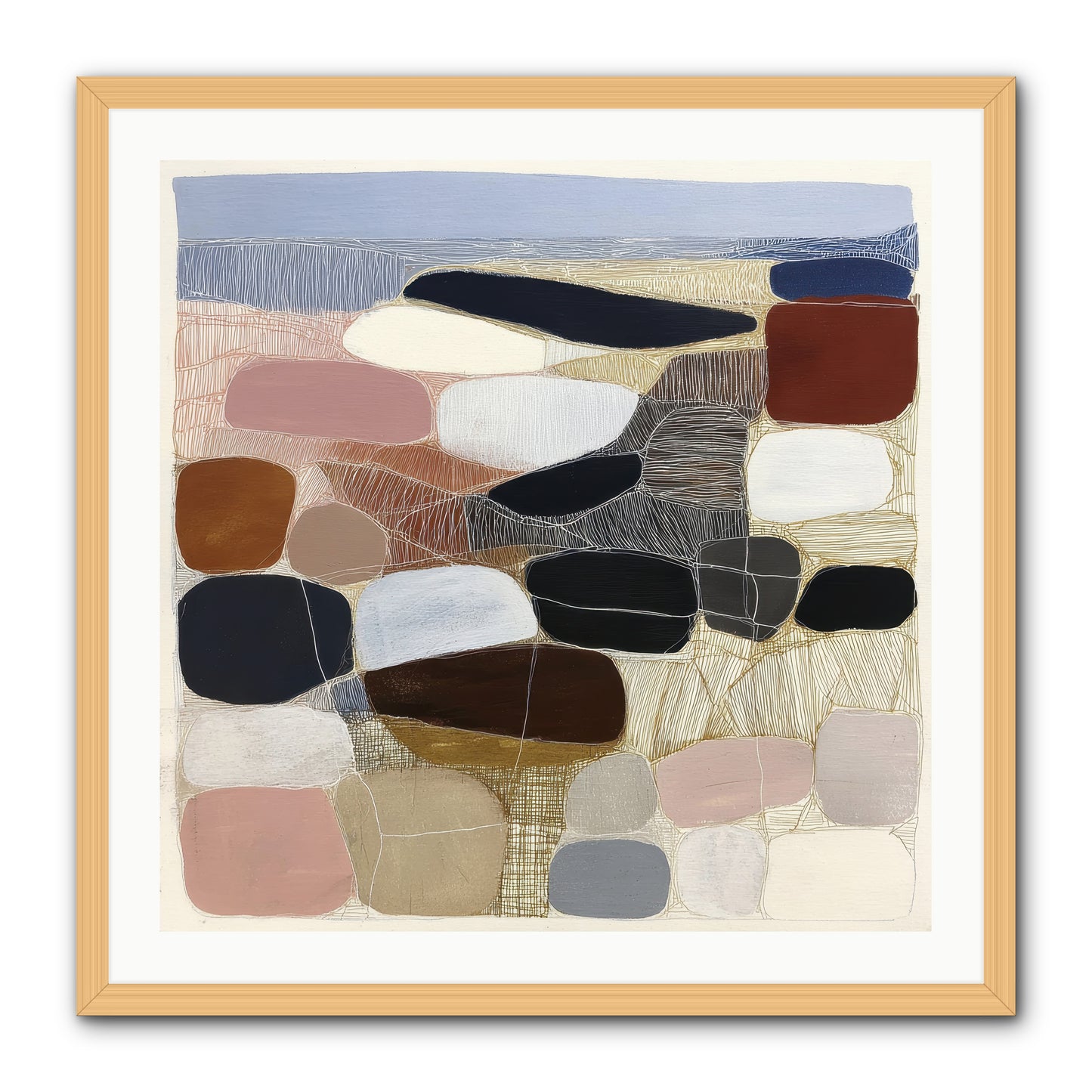 Ash -- Framed Print - Natural 30x30