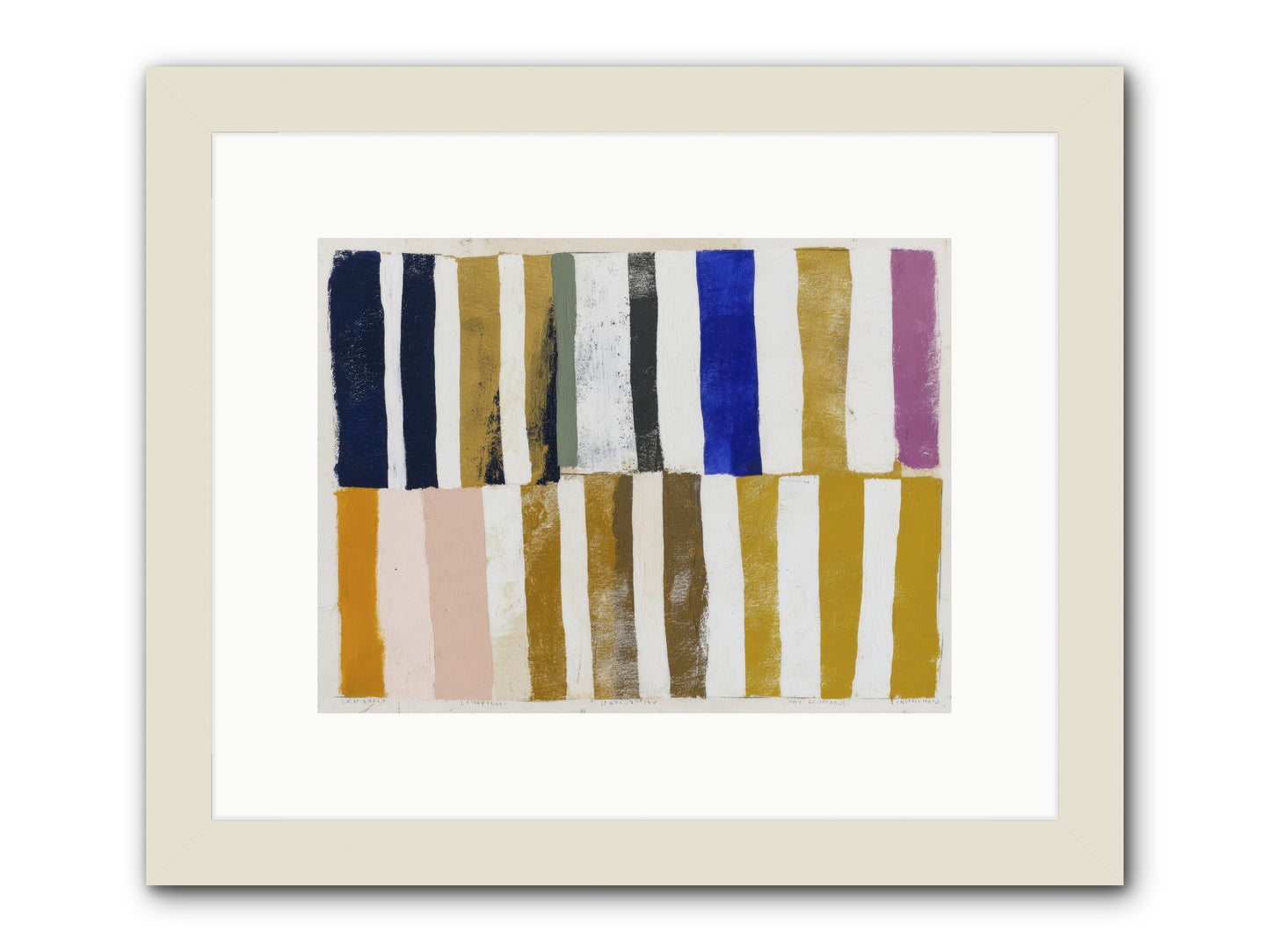 Ashen Parade -- Framed Print - White 12x9