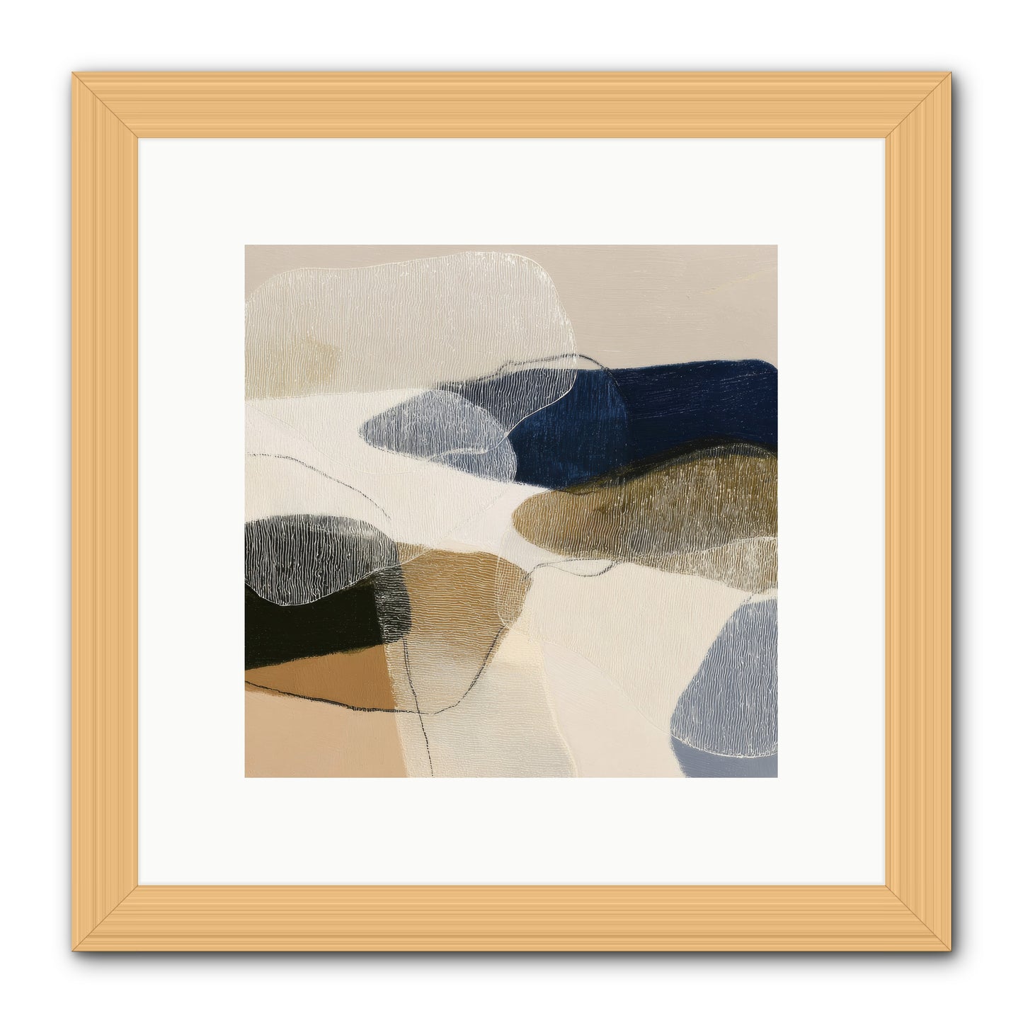 Ashen Tide -- Framed Print - Natural 10x10