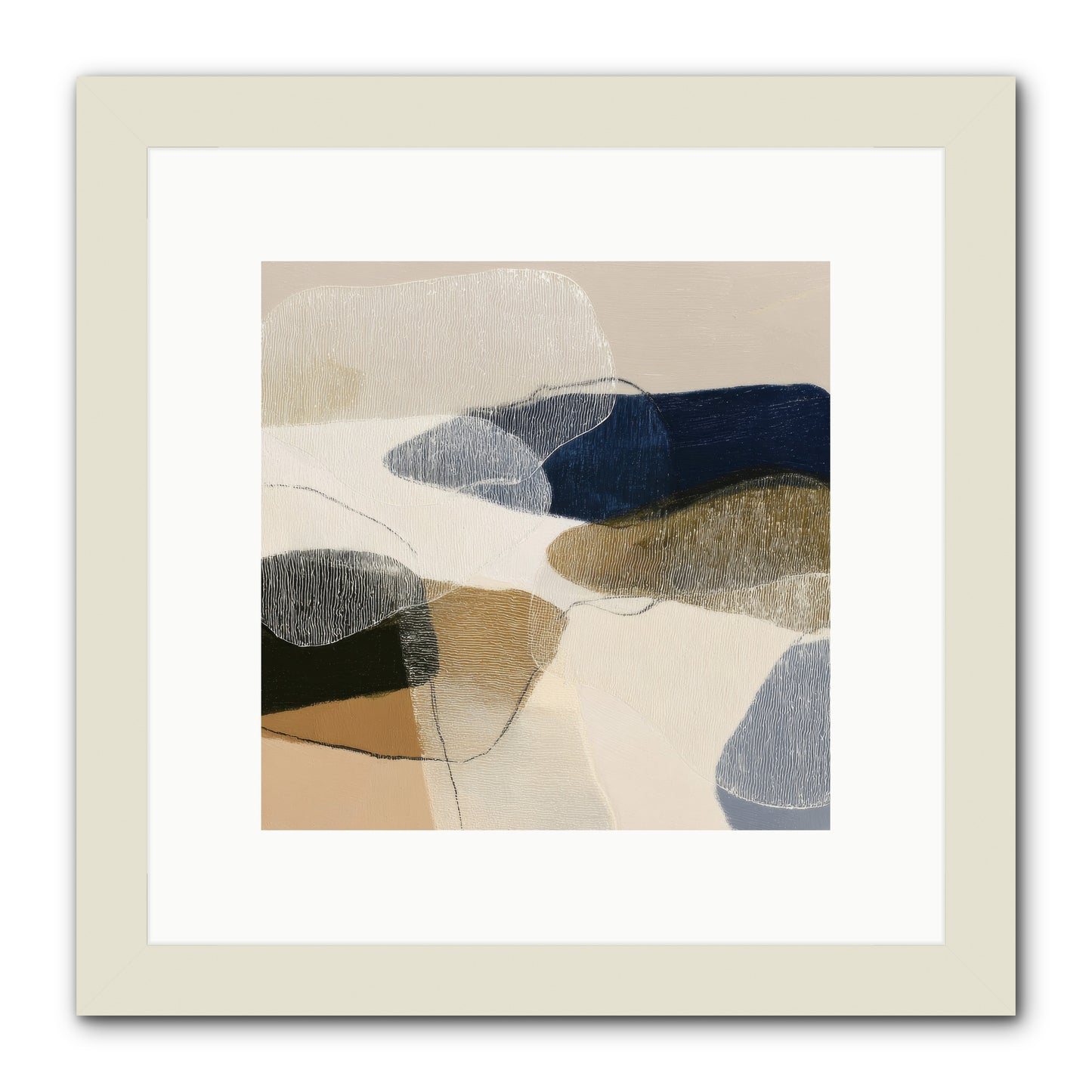 Ashen Tide -- Framed Print - White 10x10