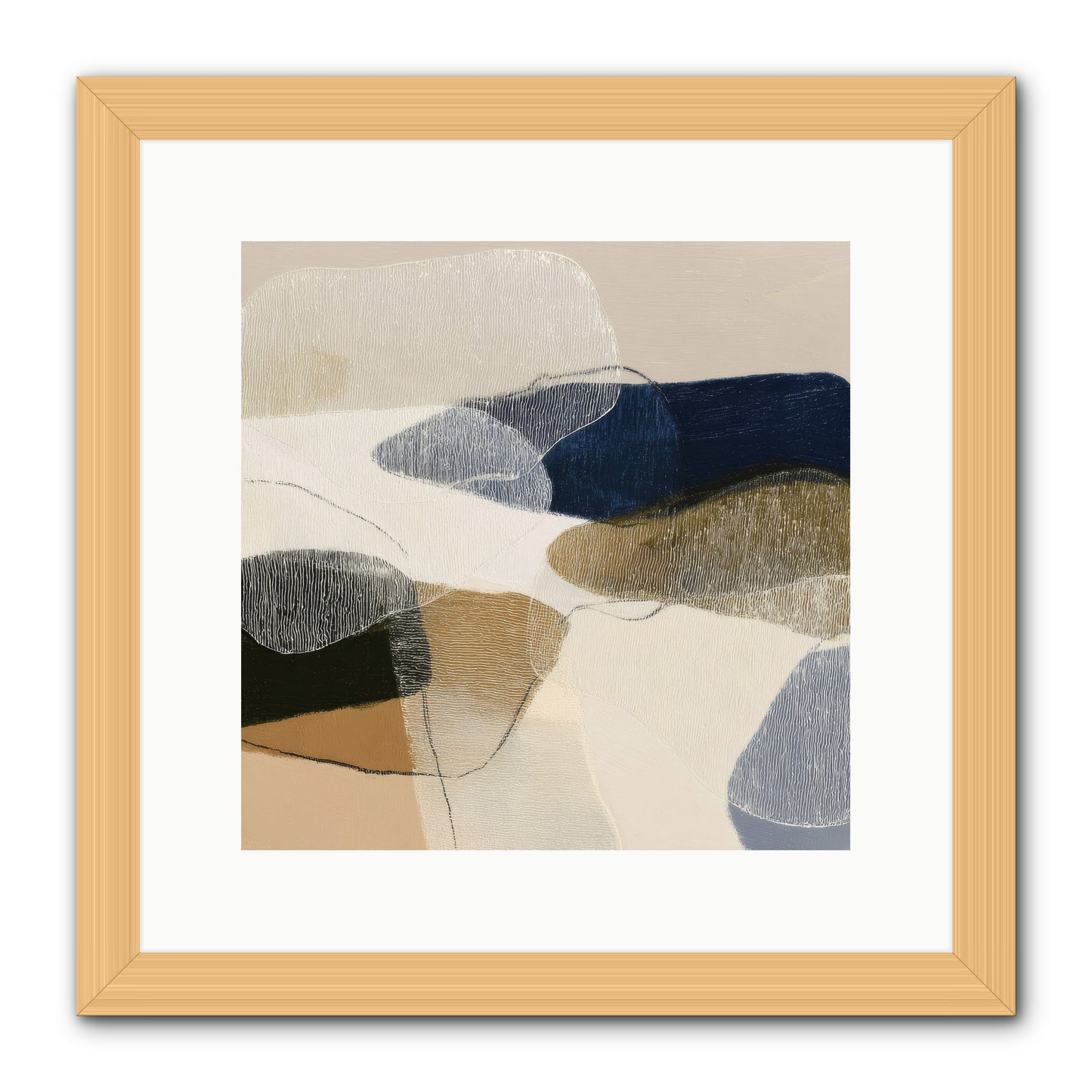 Ashen Tide -- Framed Print - Natural 12x12