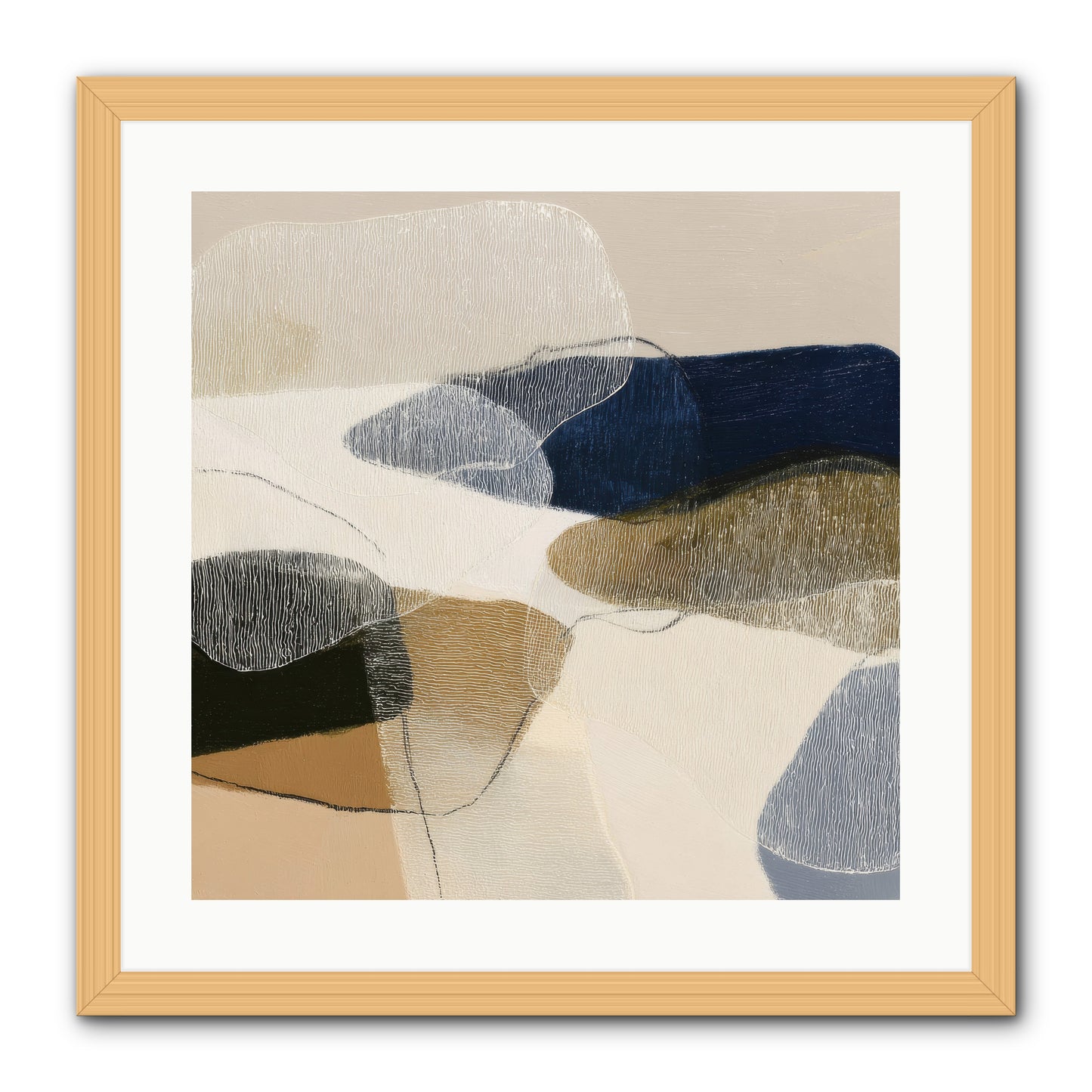 Ashen Tide -- Framed Print - Natural 20x20
