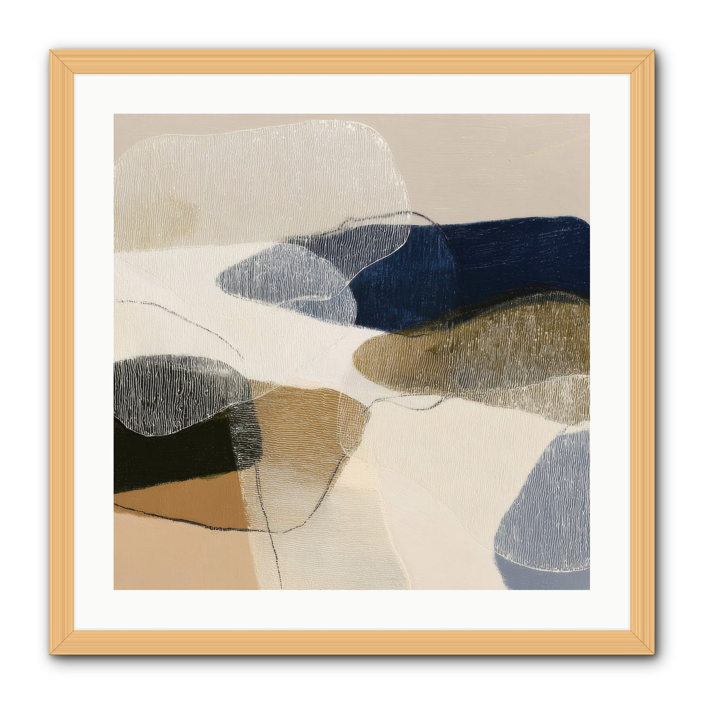 Ashen Tide -- Framed Print - Natural 24x24