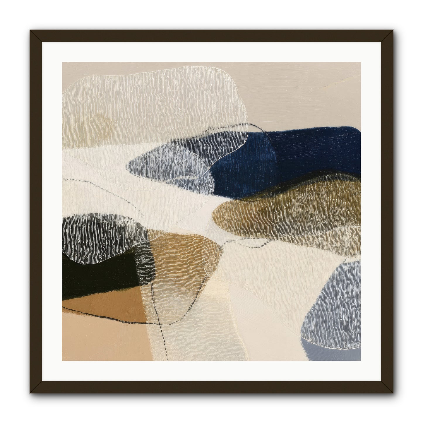 Ashen Tide -- Framed Print - Black 30x30