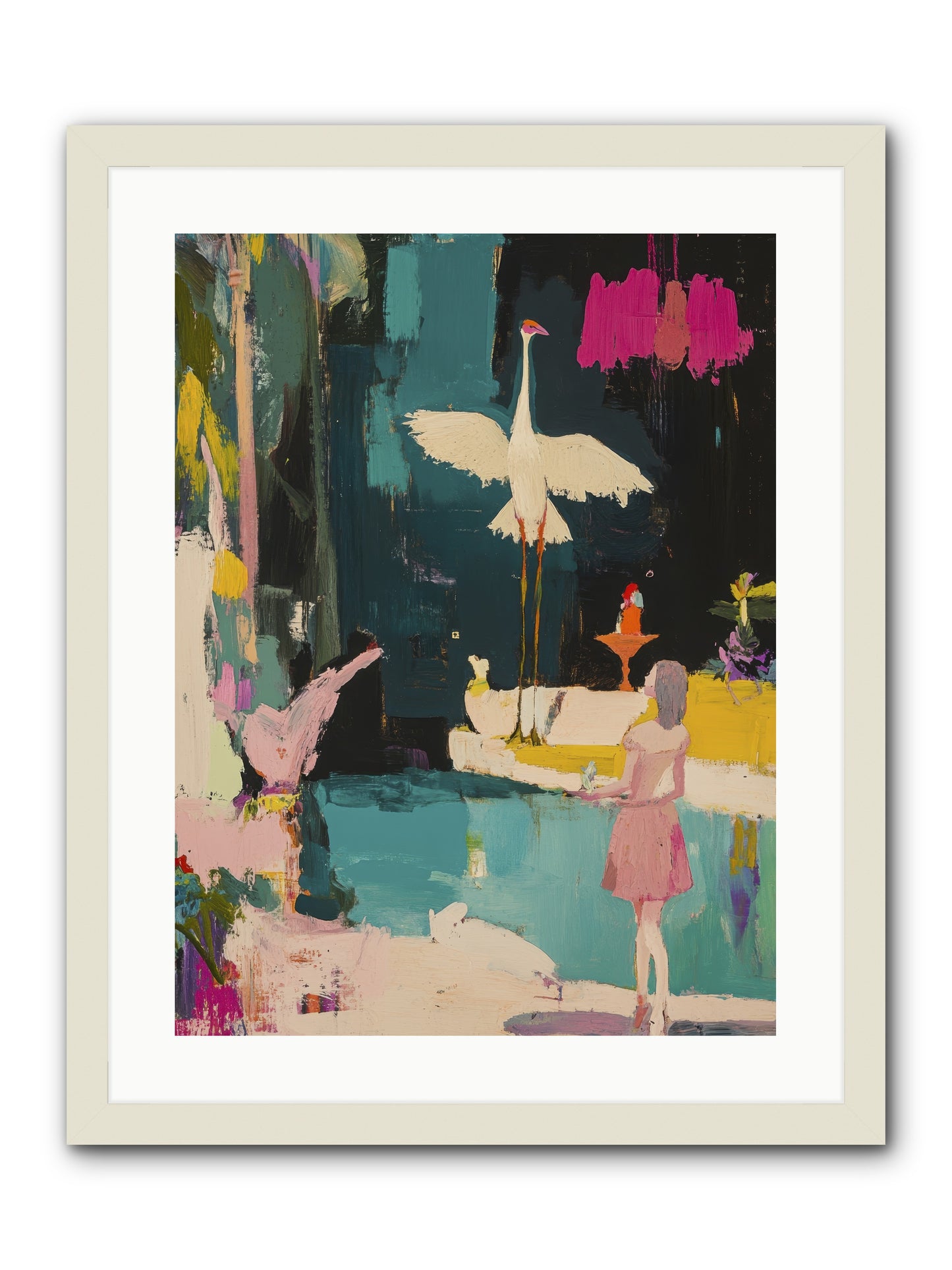 At Last, My Missing Piece -- Framed Print - White 18x24
