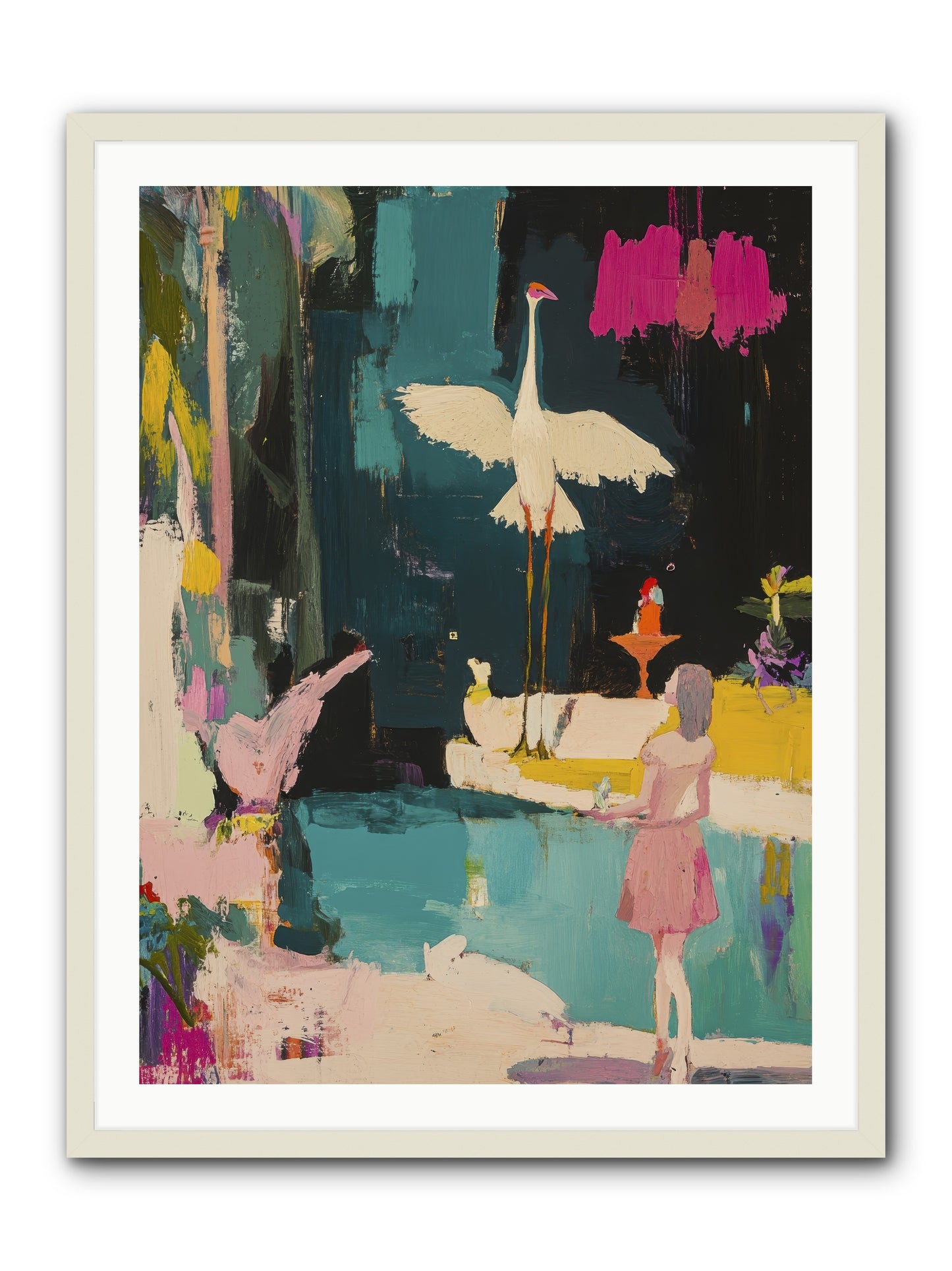 At Last, My Missing Piece -- Framed Print - White 30x40