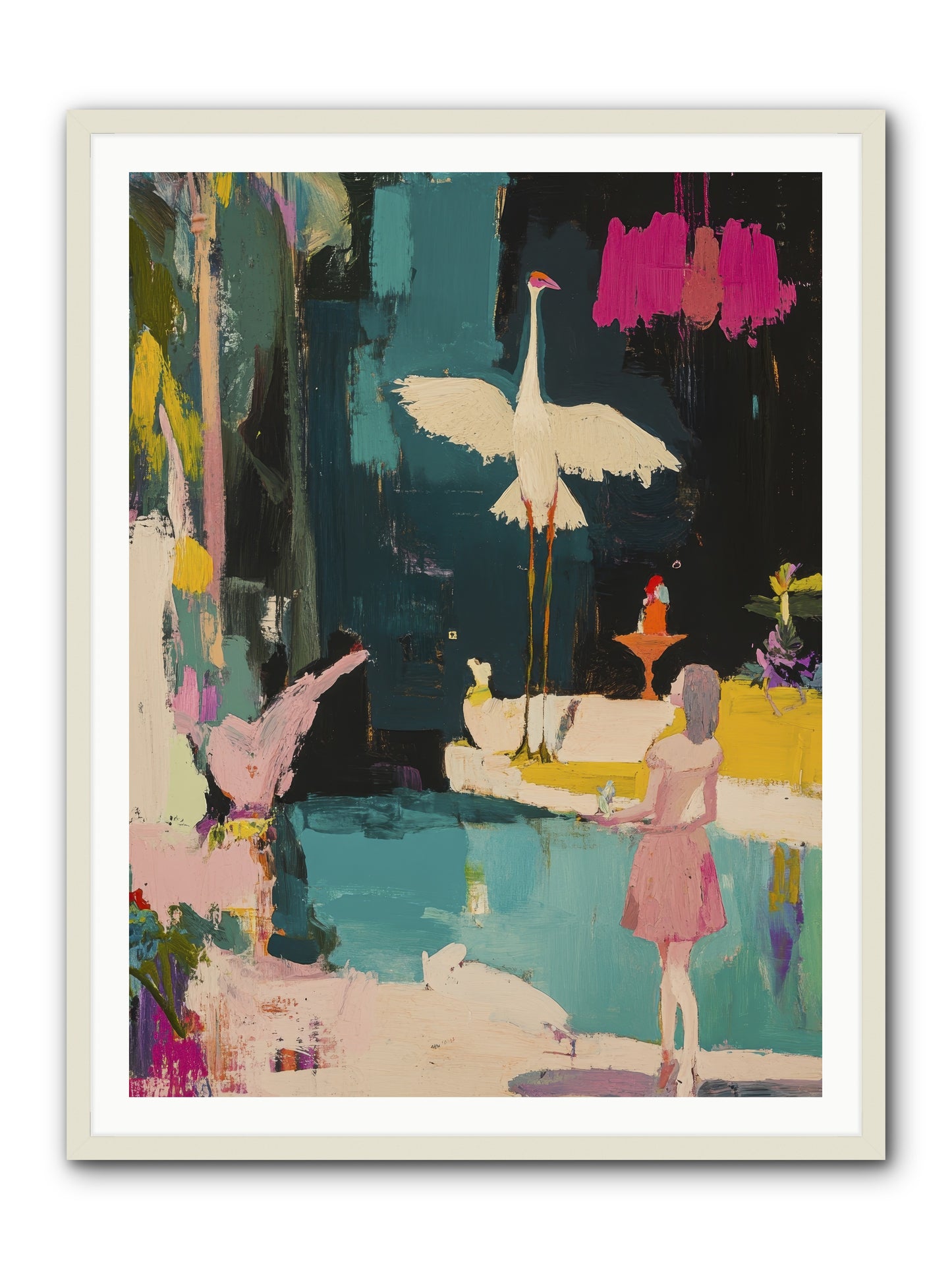 At Last, My Missing Piece -- Framed Print - White 36x48