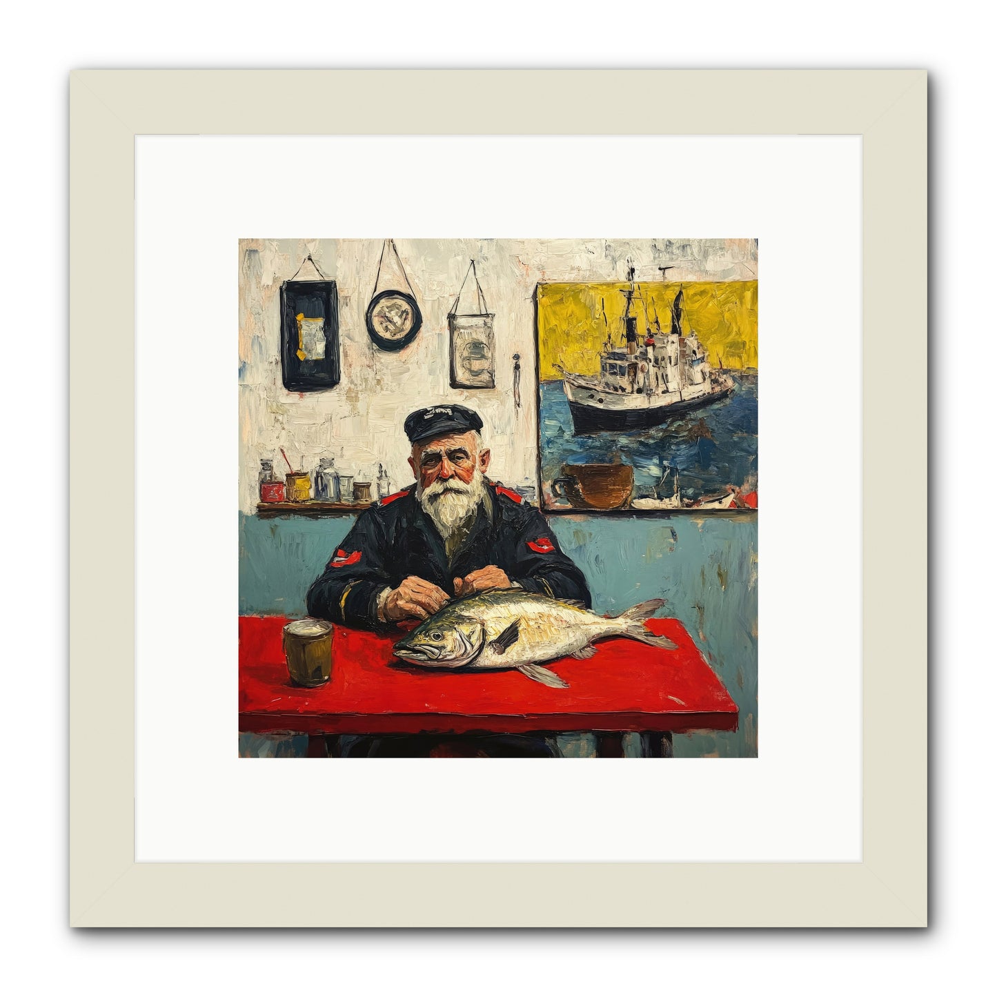 Atlantic Dawn -- Framed Print - White 10x10