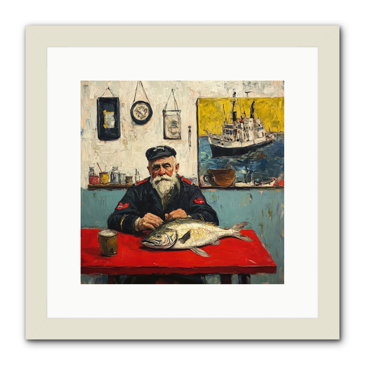 Atlantic Dawn -- Framed Print - White 12x12