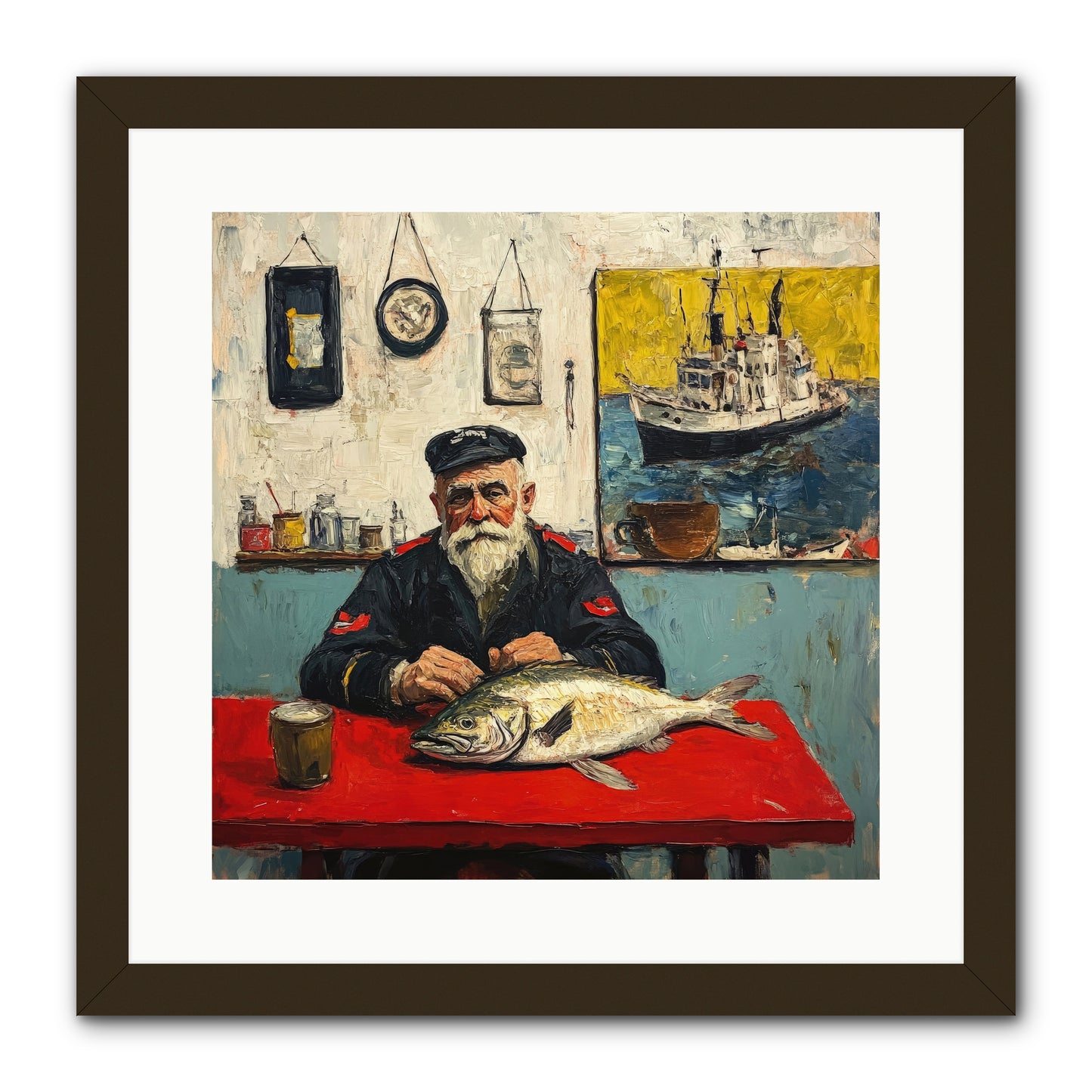 Atlantic Dawn -- Framed Print - Black 16x16