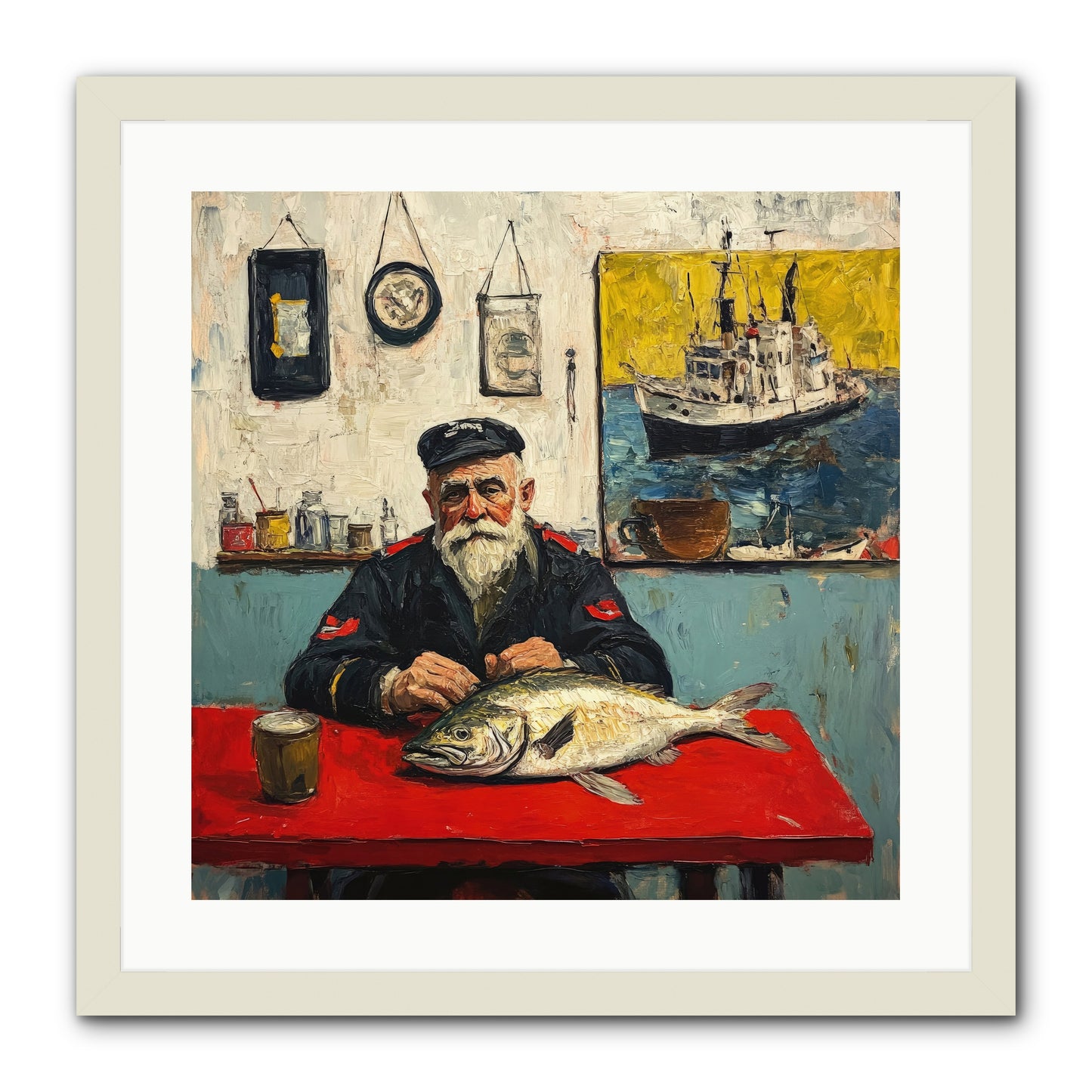 Atlantic Dawn -- Framed Print - White 20x20