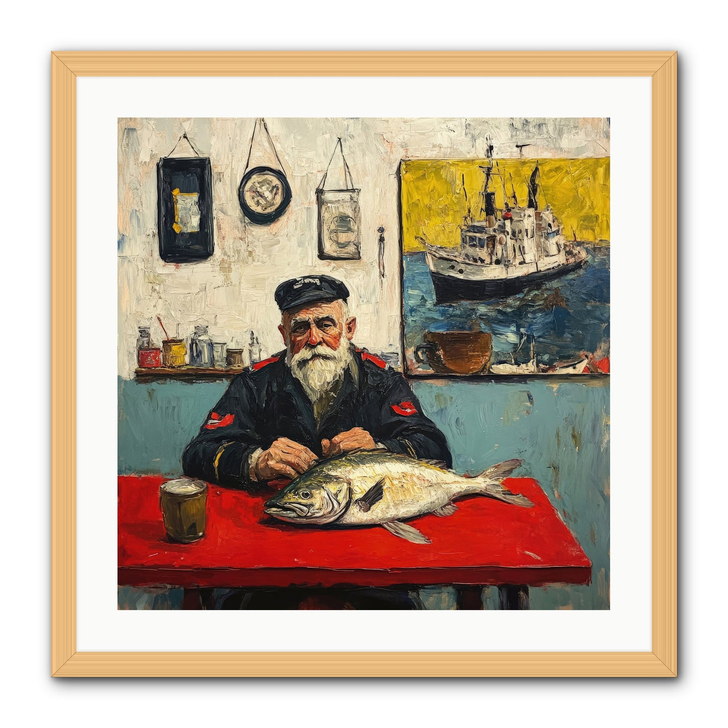 Atlantic Dawn -- Framed Print - Natural 24x24