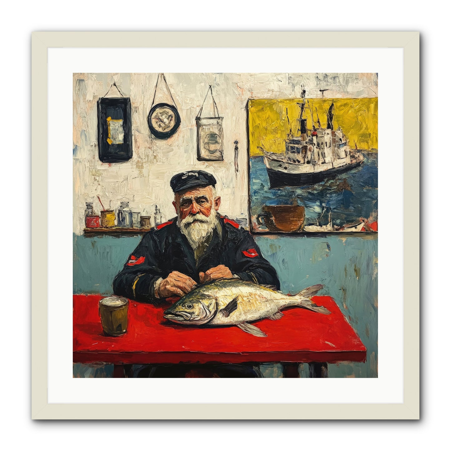 Atlantic Dawn -- Framed Print - White 24x24