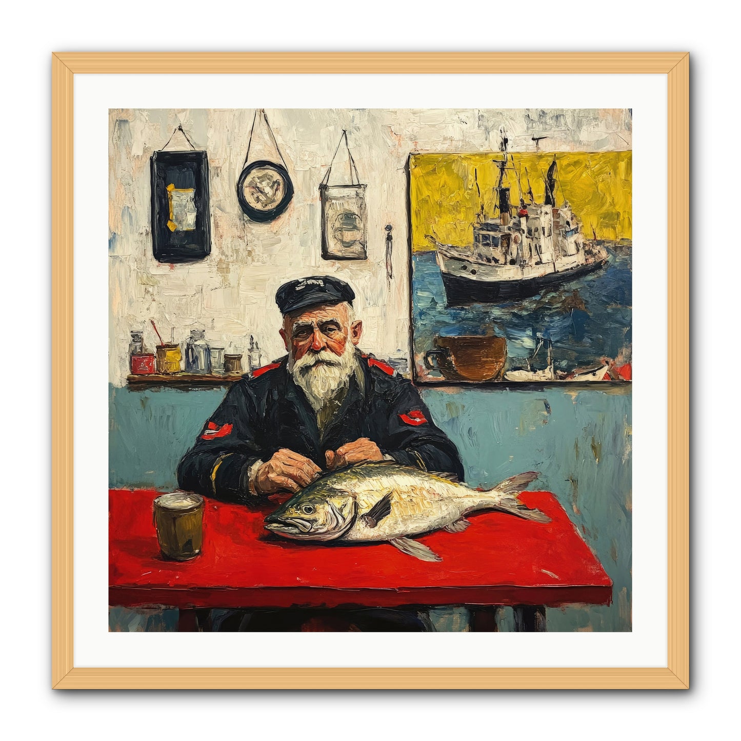Atlantic Dawn -- Framed Print - Natural 30x30