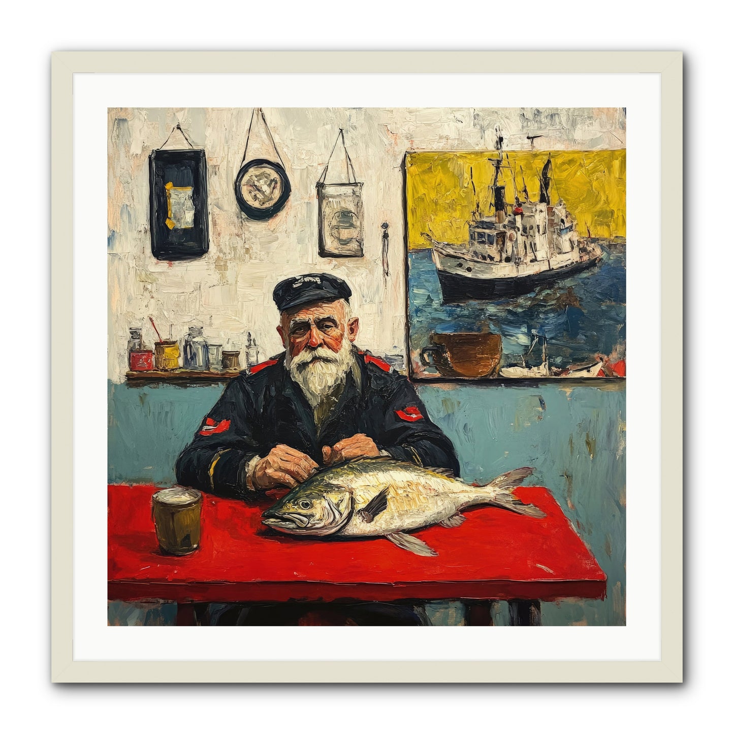 Atlantic Dawn -- Framed Print - White 30x30