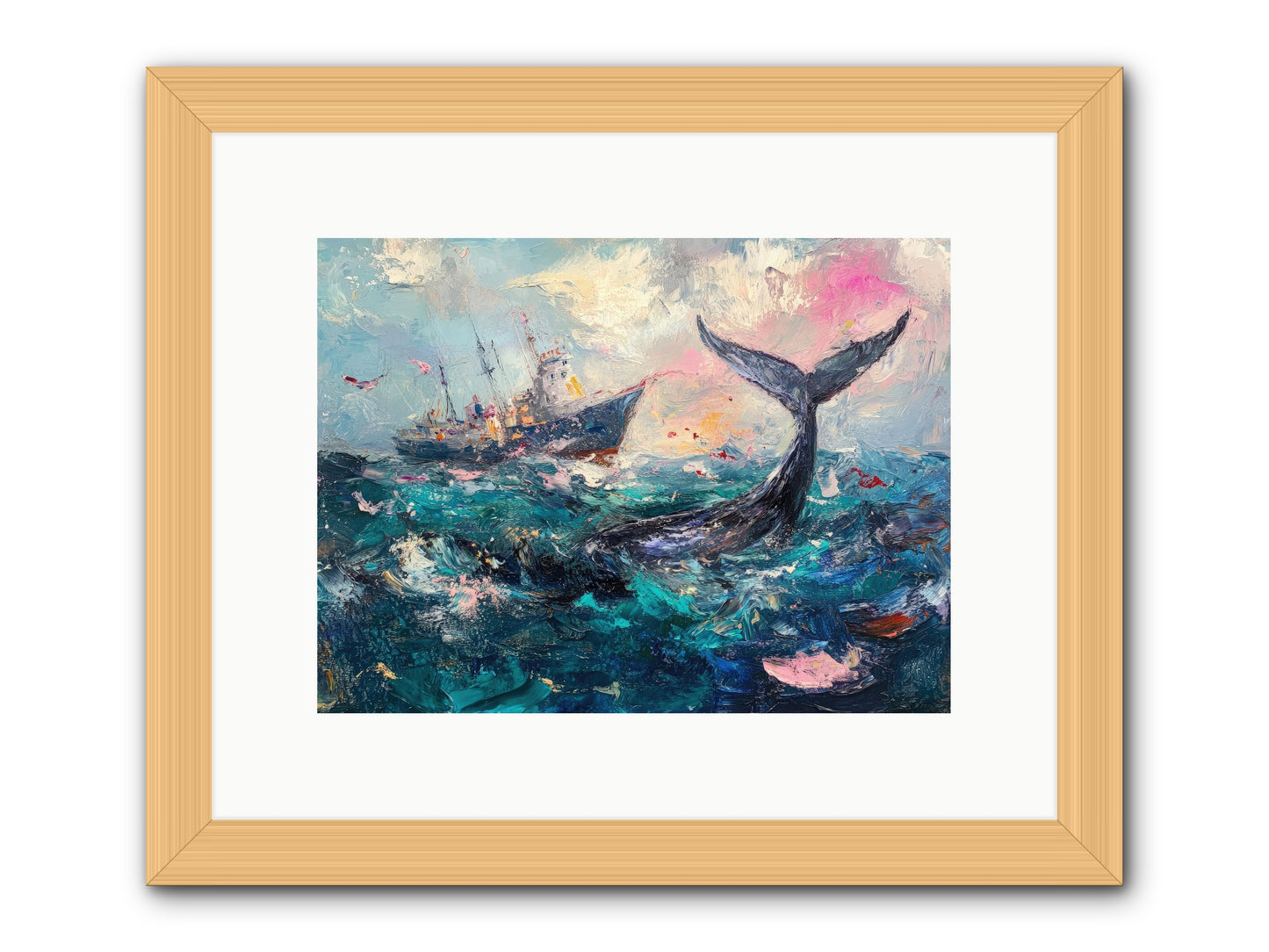Atlantis Rising -- Framed Print - Natural 12x9