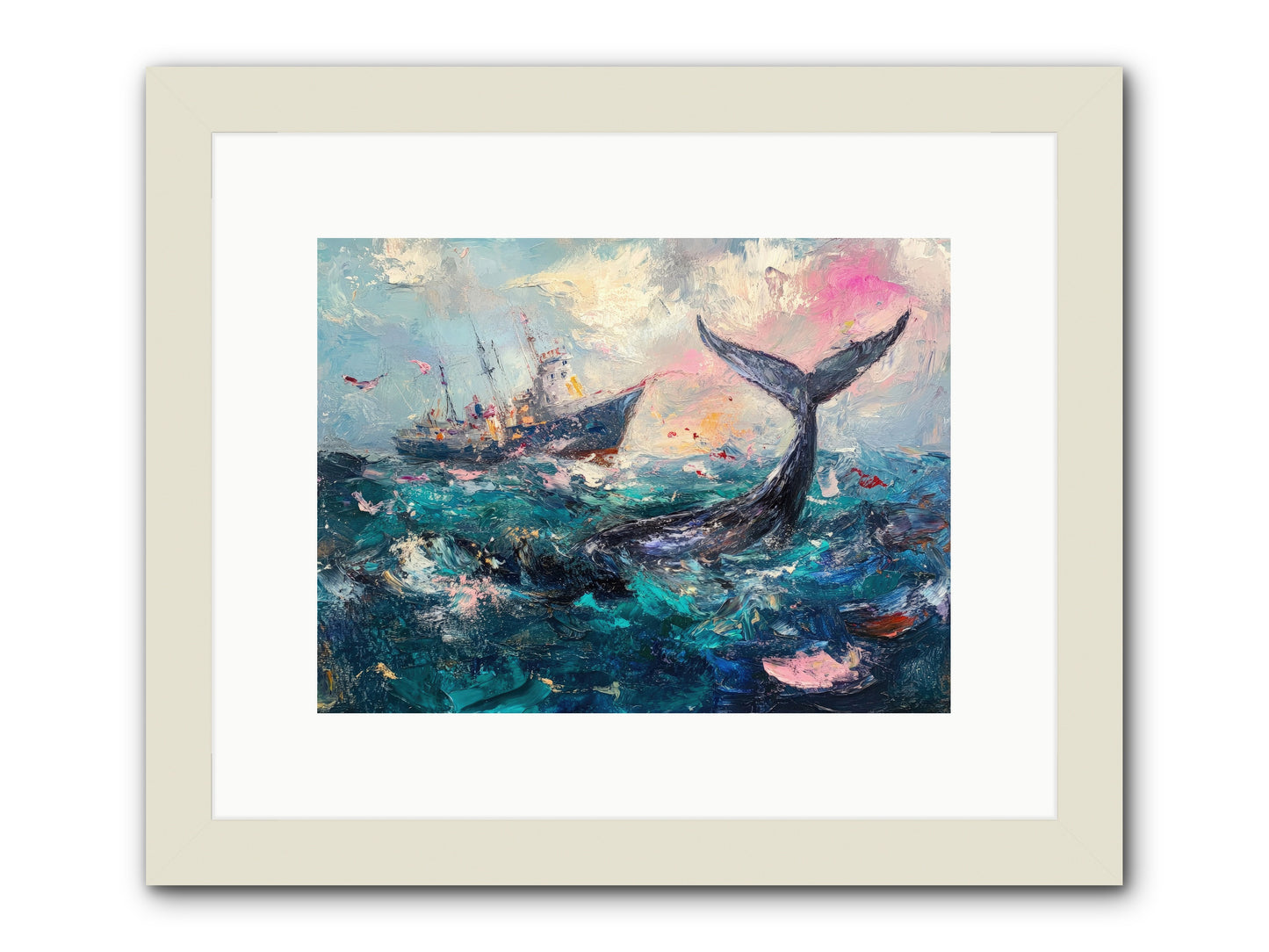 Atlantis Rising -- Framed Print - White 12x9