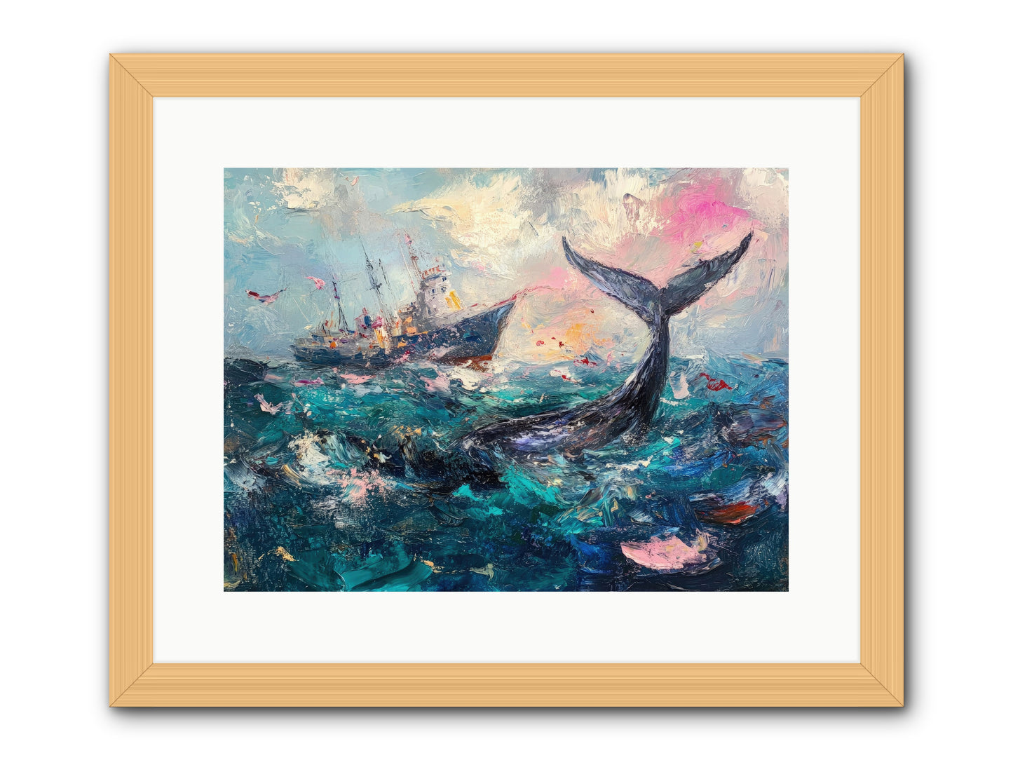 Atlantis Rising -- Framed Print - Natural 16x12