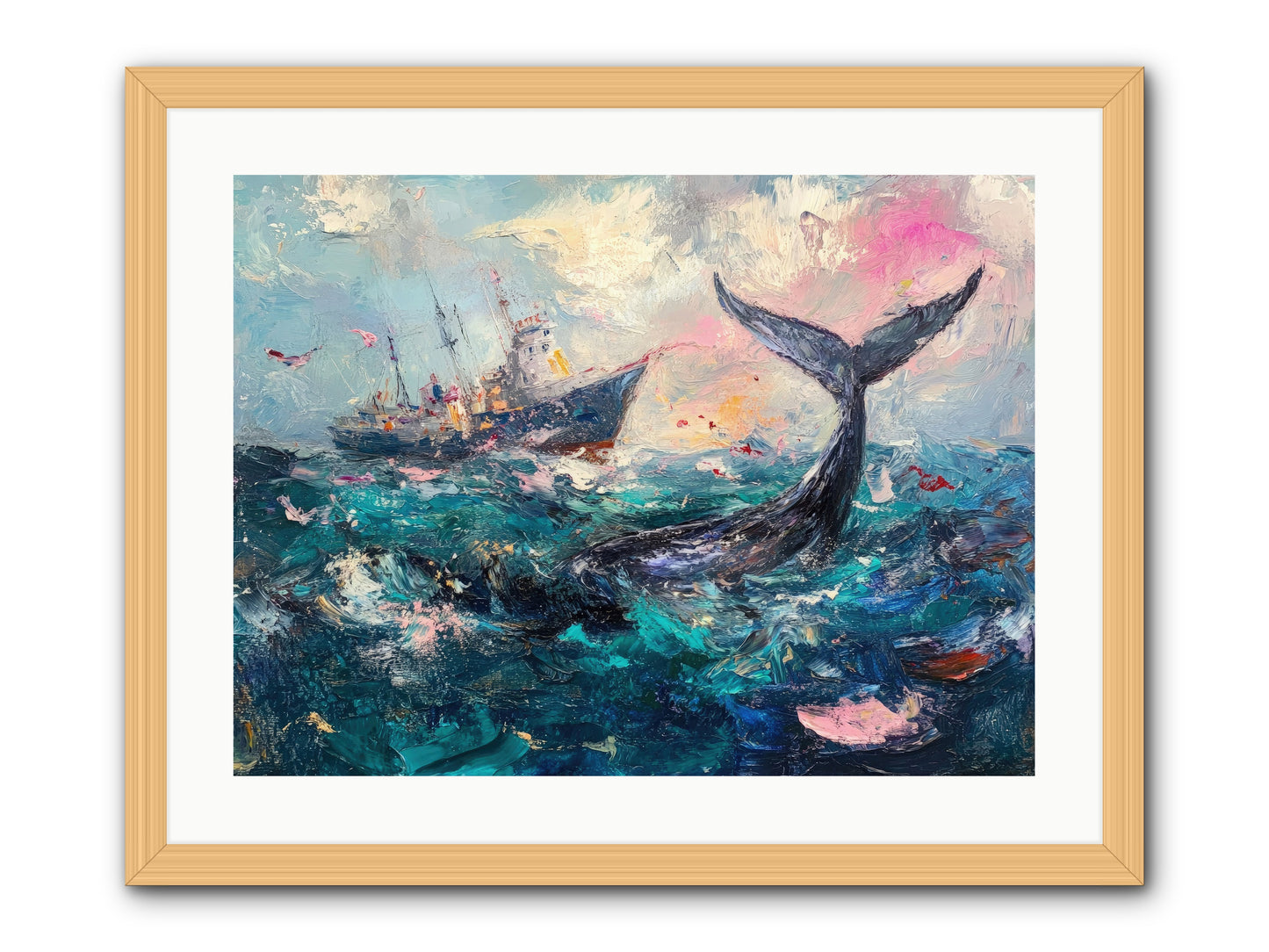 Atlantis Rising -- Framed Print - Natural 24x18