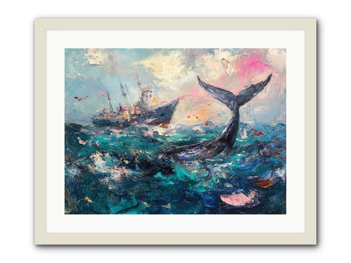 Atlantis Rising -- Framed Print - White 24x18