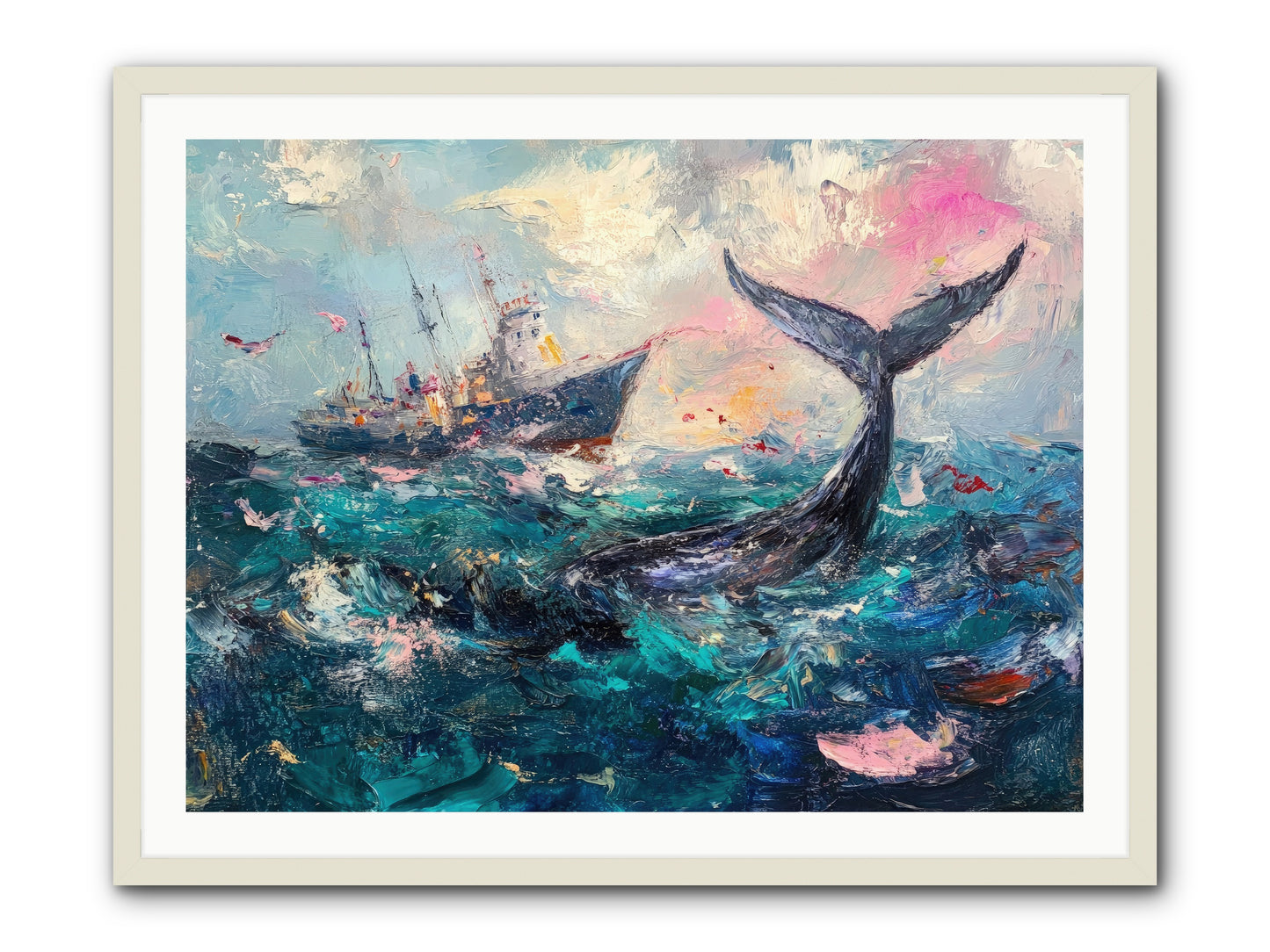 Atlantis Rising -- Framed Print - White 40x30