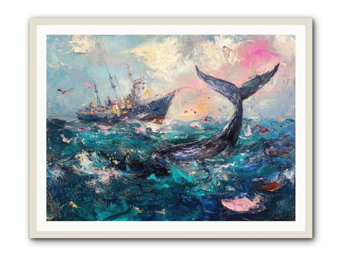 Atlantis Rising -- Framed Print - White 48x36