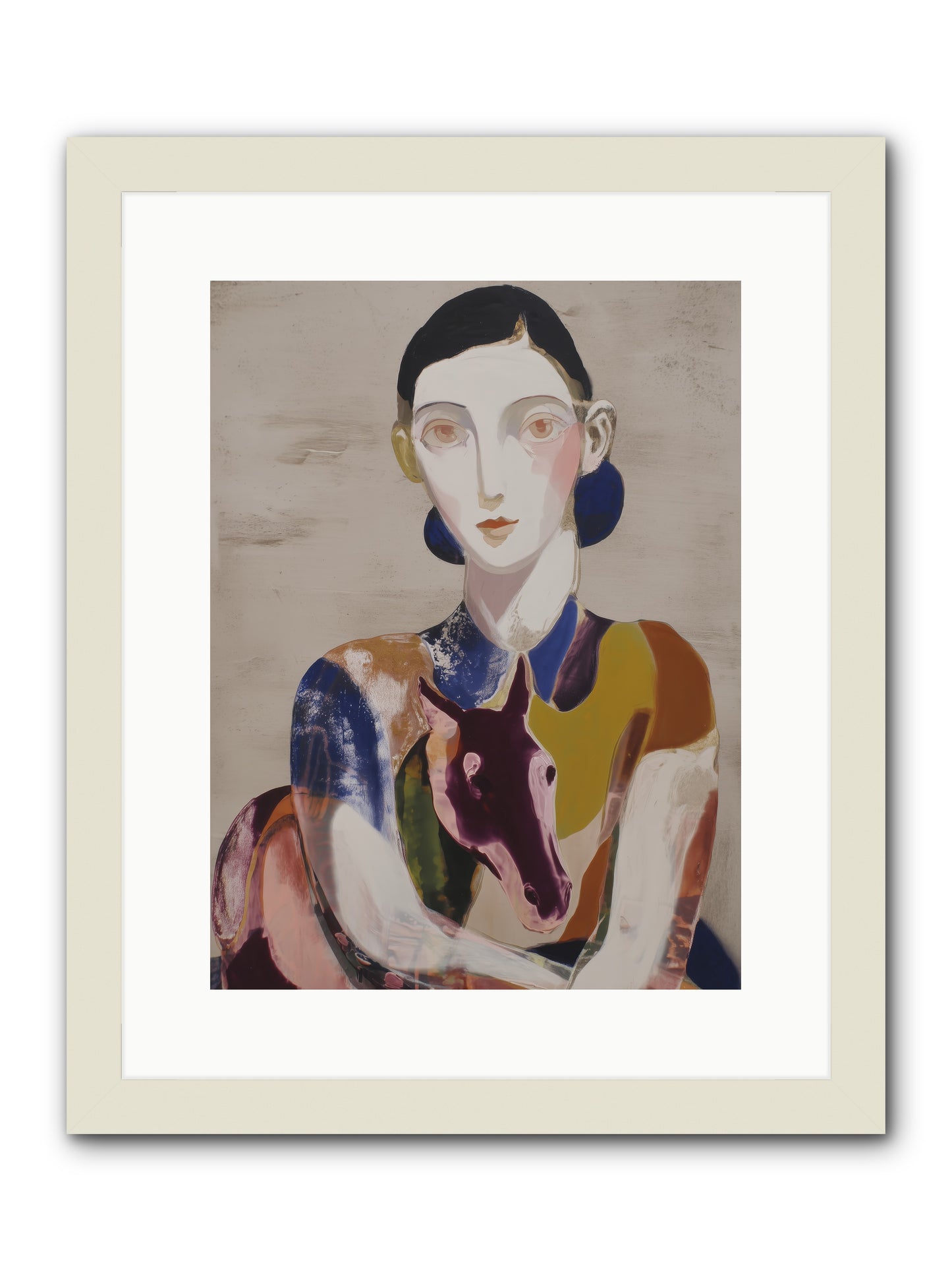 Aurelia’s Gaze -- Framed Print - White 12x16