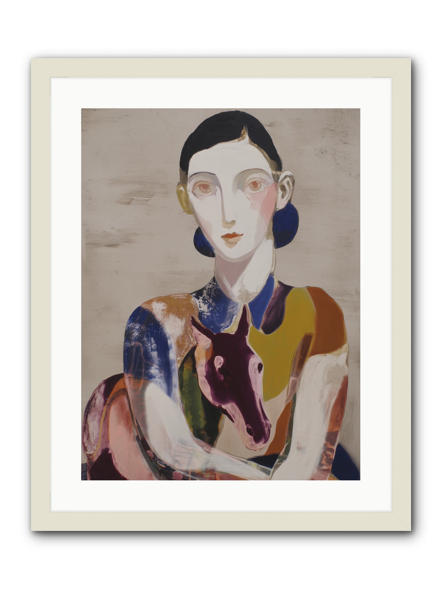 Aurelia’s Gaze -- Framed Print - White 18x24