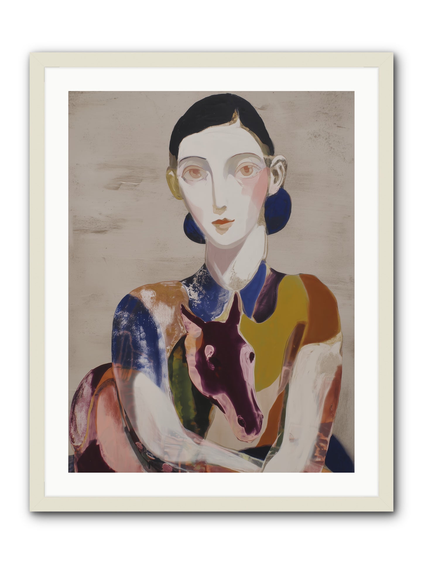 Aurelia’s Gaze -- Framed Print - White 24x32