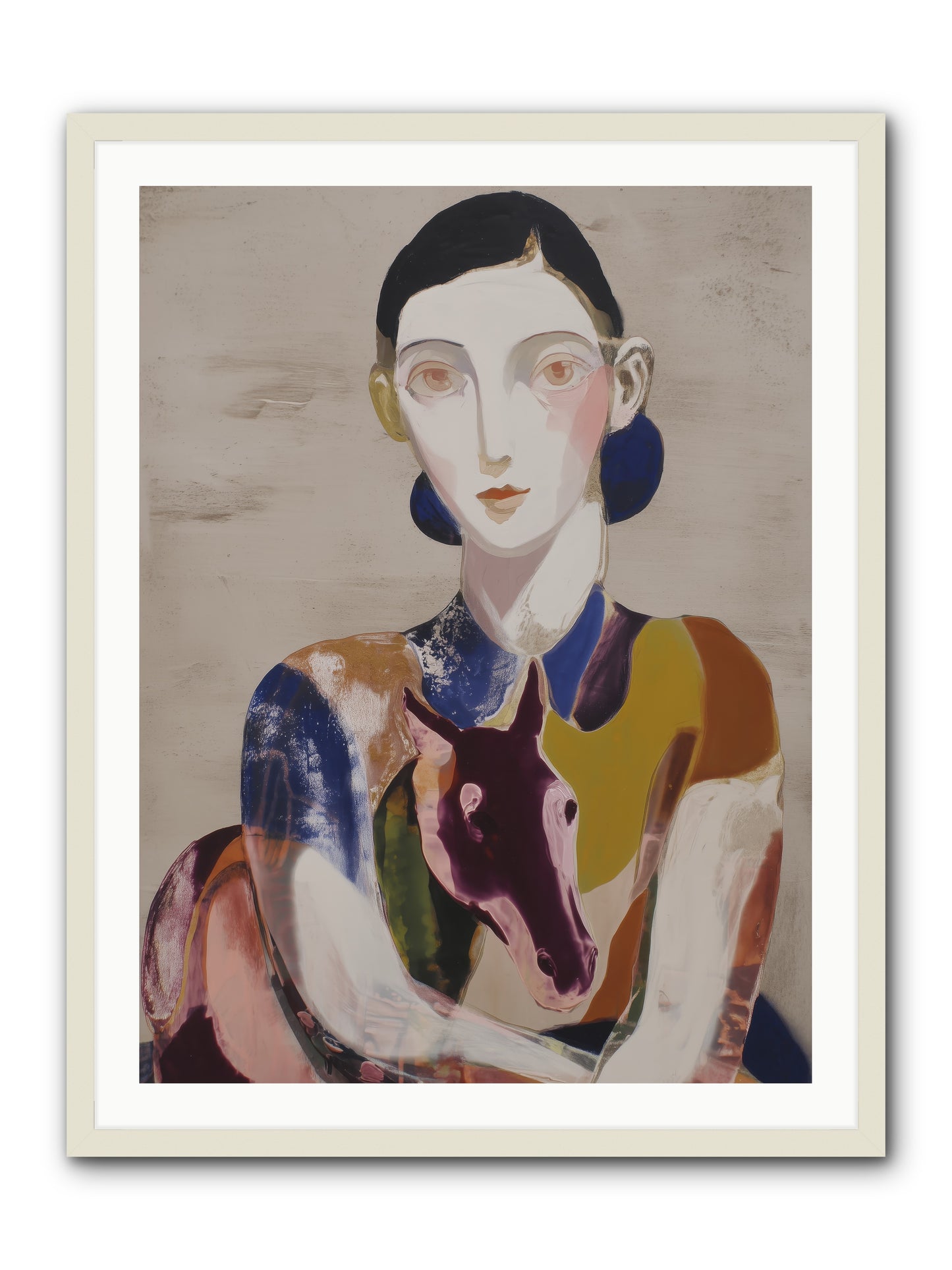 Aurelia’s Gaze -- Framed Print - White 30x40