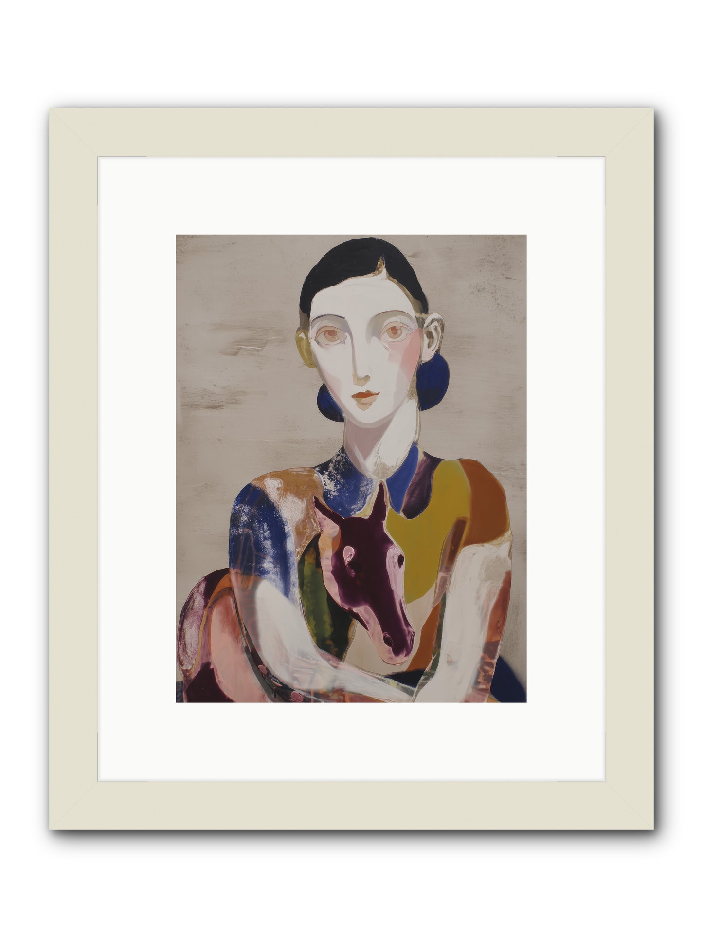Aurelia’s Gaze -- Framed Print - White 9x12