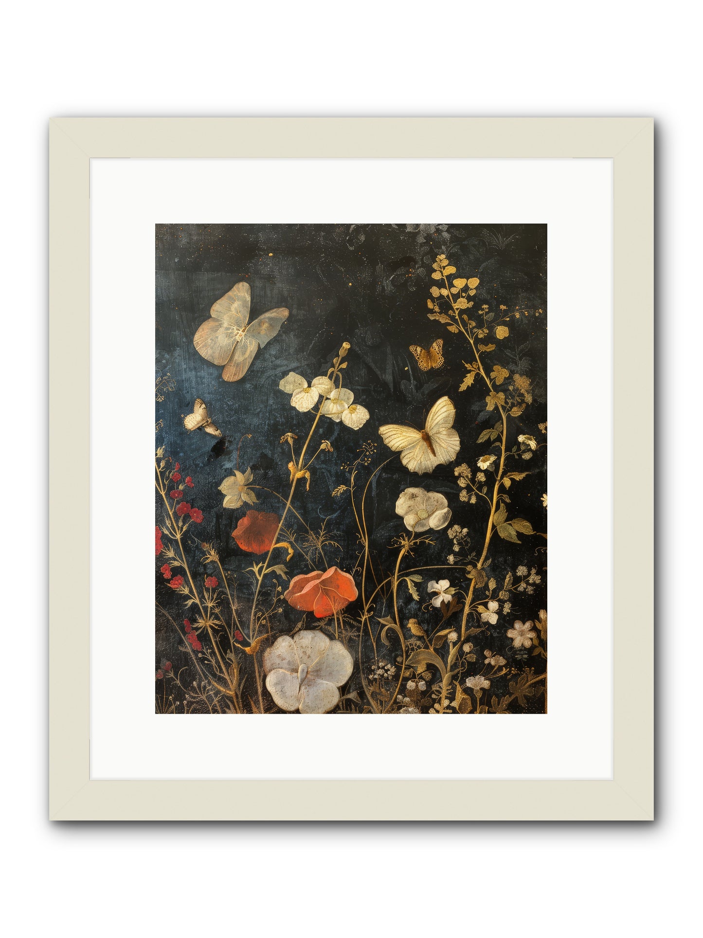 Austen's Garden -- Framed Print - White 12x15